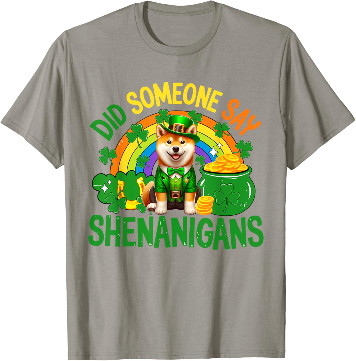 Shenanigans St. Patrick's Day Shiba Inu T-Shirt for Fun Celebrations - 8