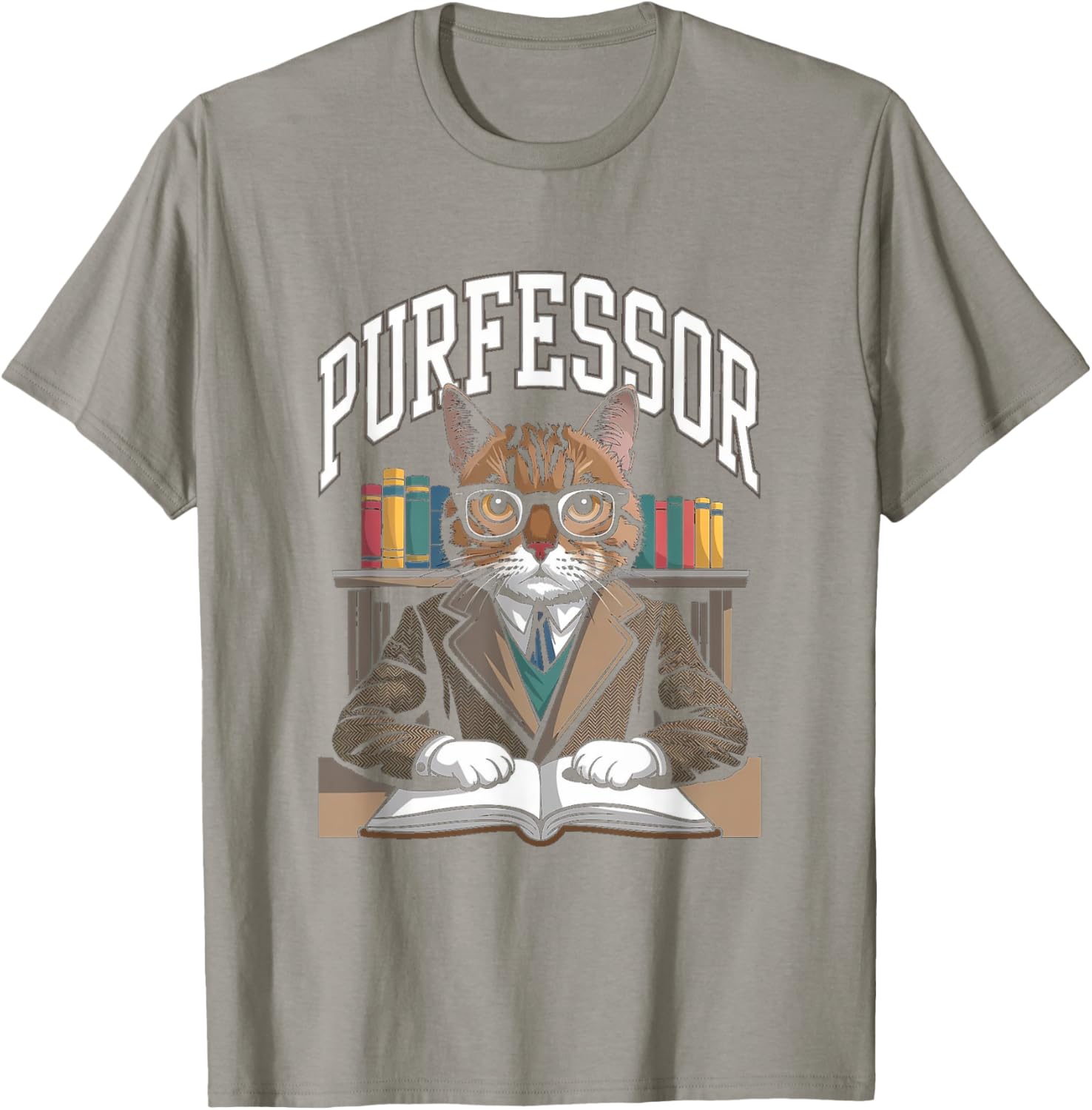 Funny Purrfessor Cat T-Shirt for Cat Lovers and Professors - 2