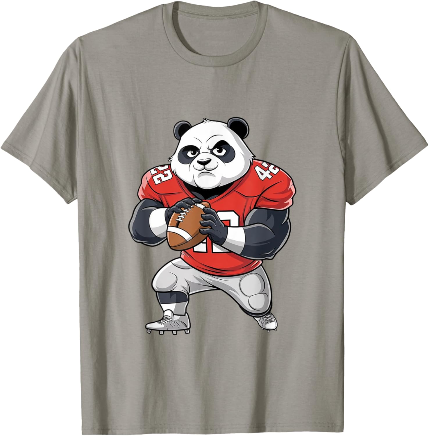 Cute Panda Plays Football T-Shirt for Kids and Sports Fans - 8