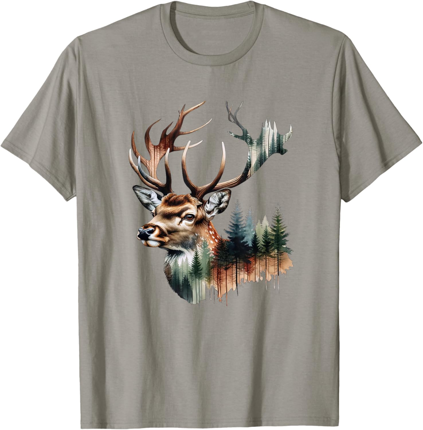 Forest Deer Hunting Dad T-Shirt for Whitetail Hunters - Nature Lover Apparel - 5
