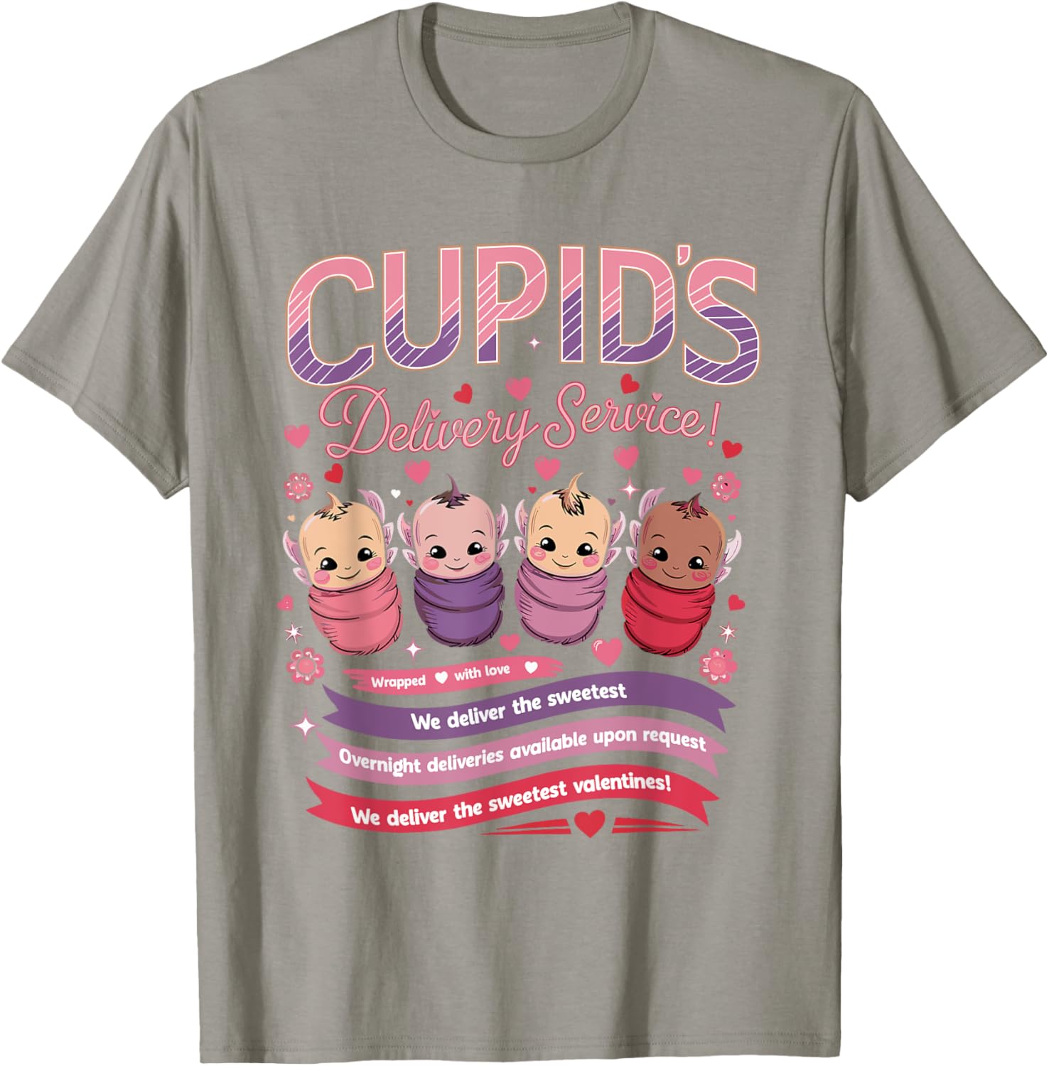 Nurse Valentine Cupid's Delivery Service Labor and Delivery T-Shirt - 13