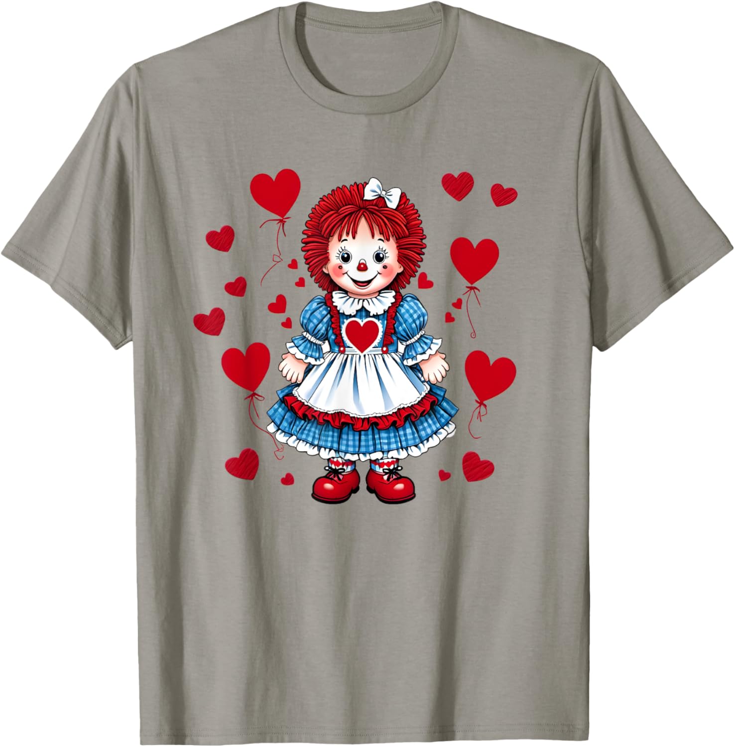 Raggedy Ann Valentine's Day Heart T-Shirt for Sweethearts and Friends - 10