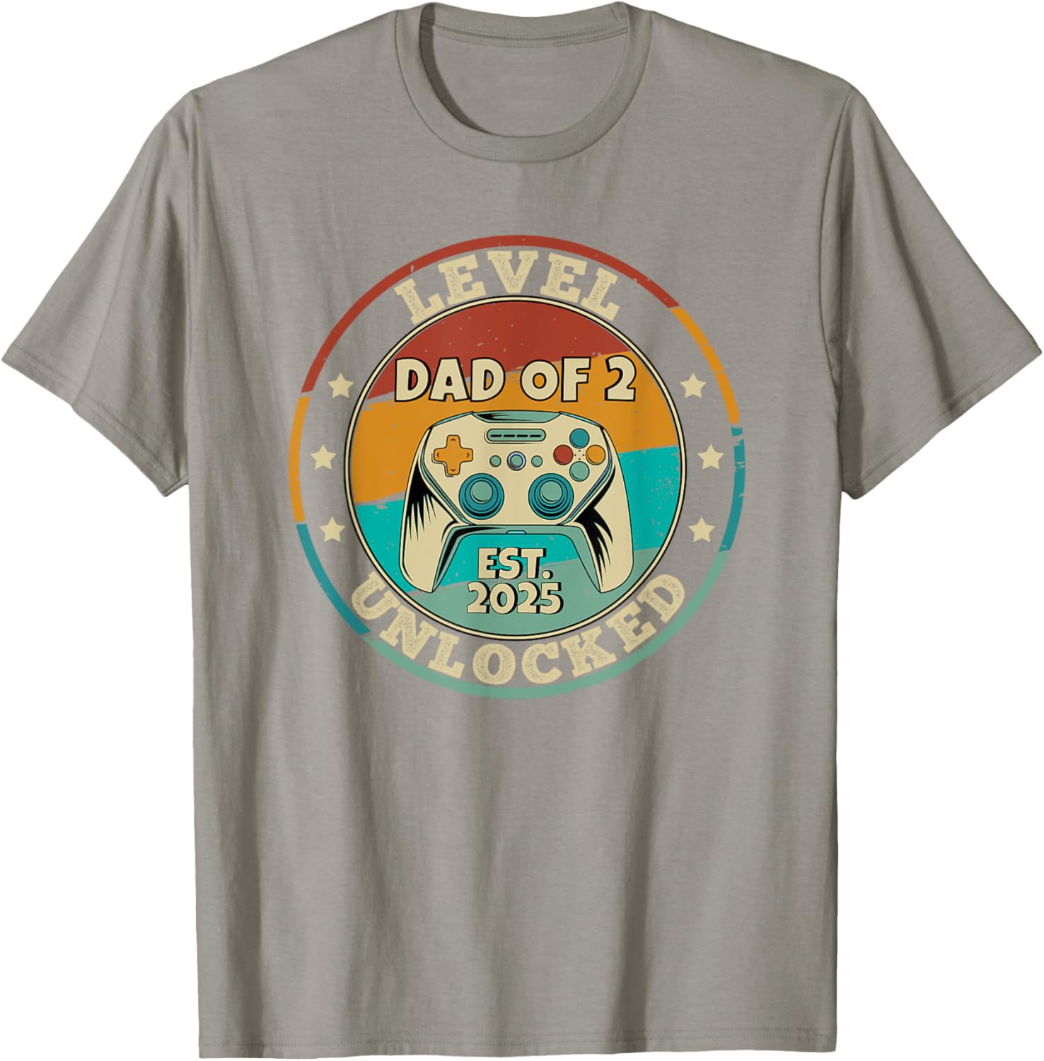 Promoted to Daddy Again 2025 T-Shirt for Proud Dads of 2 Kids - 6