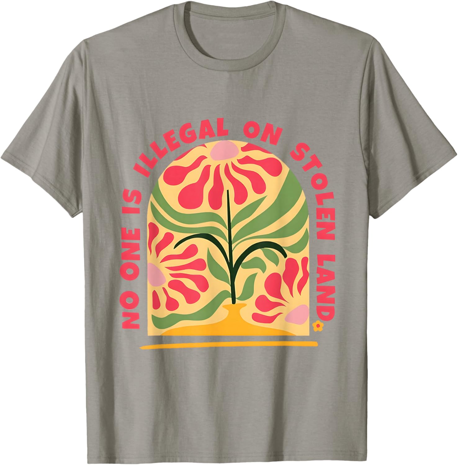 Empower Human Rights with No One Is Illegal T-Shirt on Stolen Land - 5