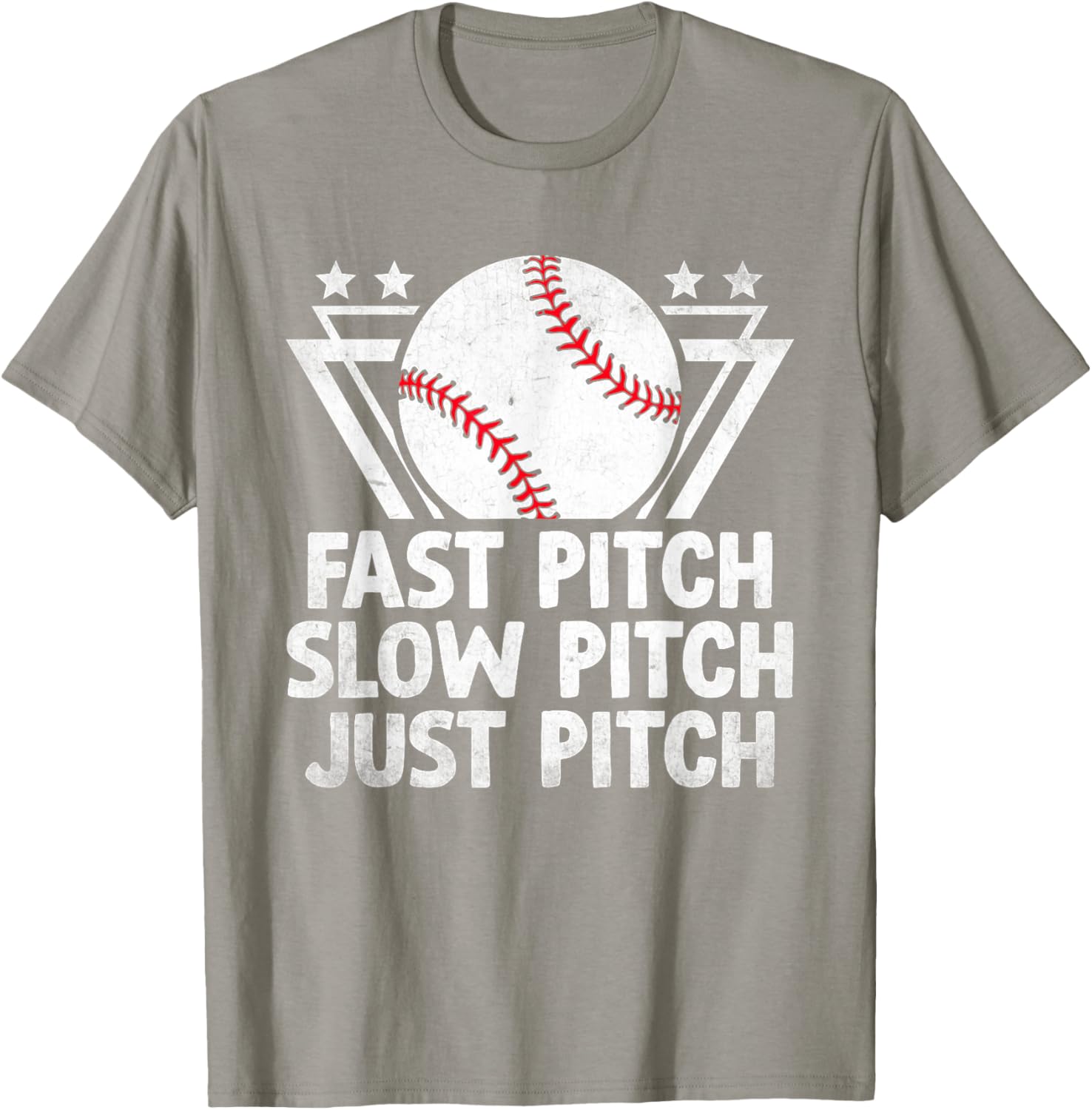 Fast Pitch Slow Pitch Just Pitch Softball T-Shirt for Players and Fans - 16
