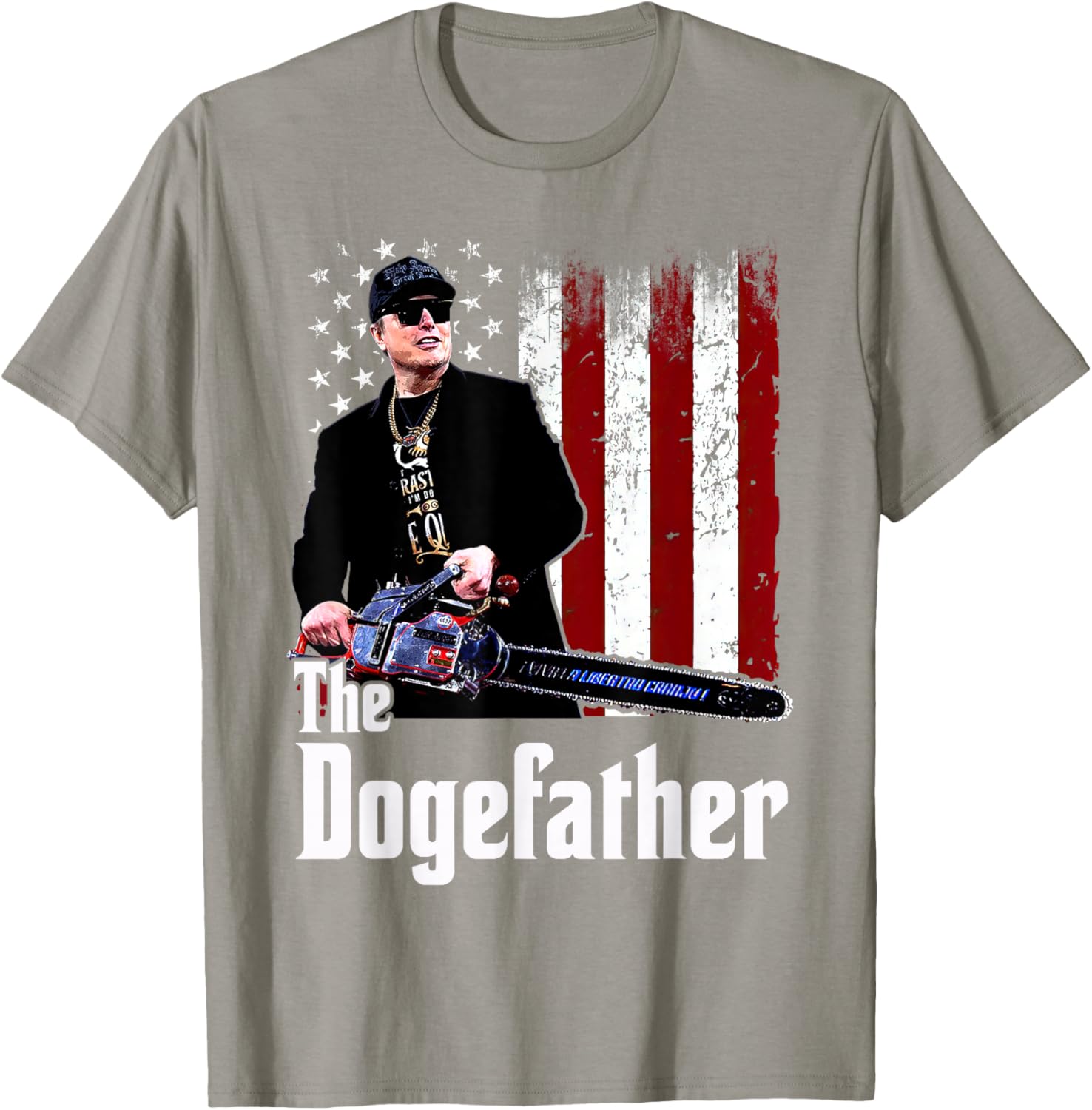 The Dogefather Chainsaw USA Flag T-Shirt for Men and Women - 13