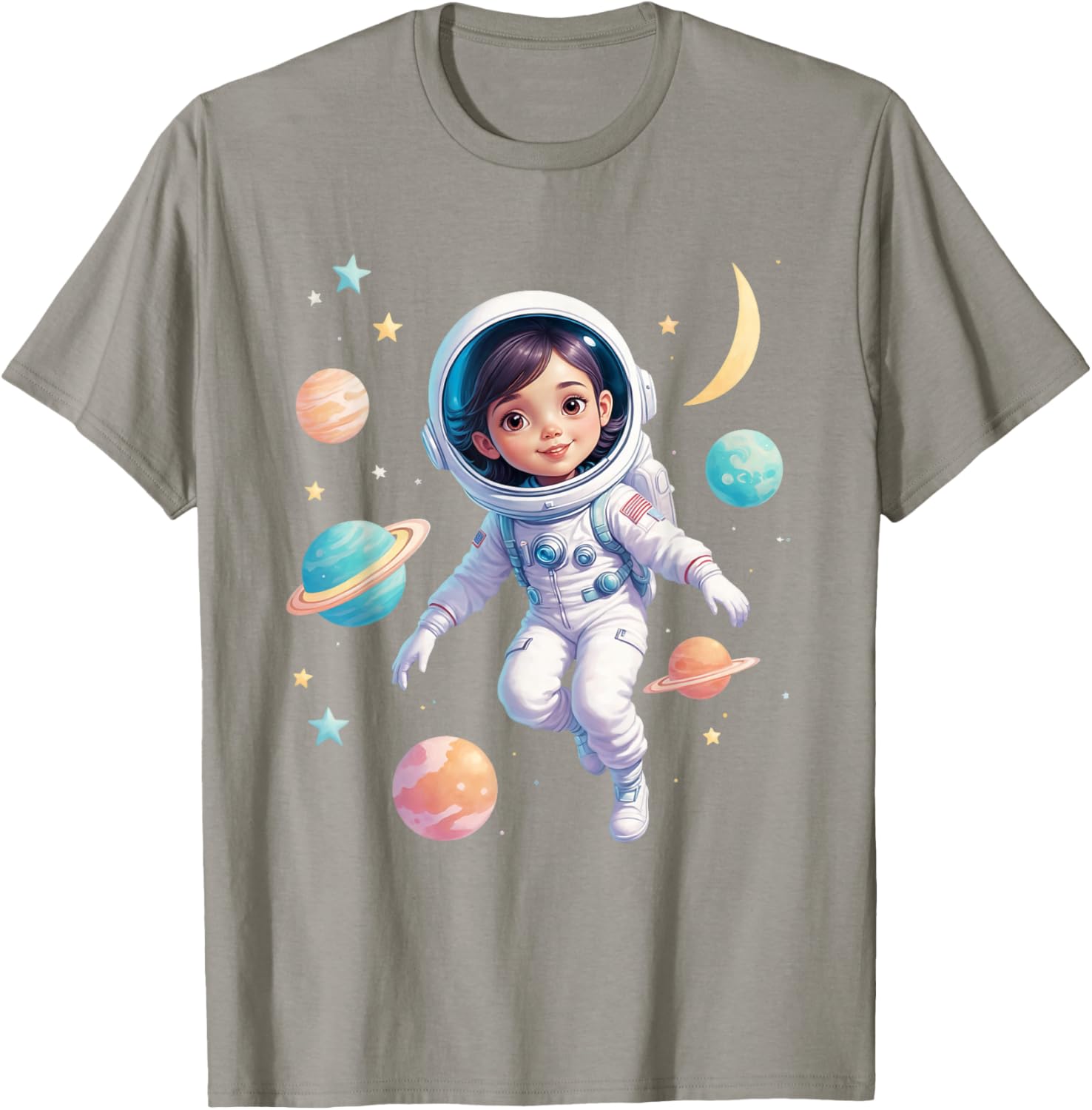 Cute Space Girl Astronaut T-Shirt for Cosmic Explorer Fans - 29
