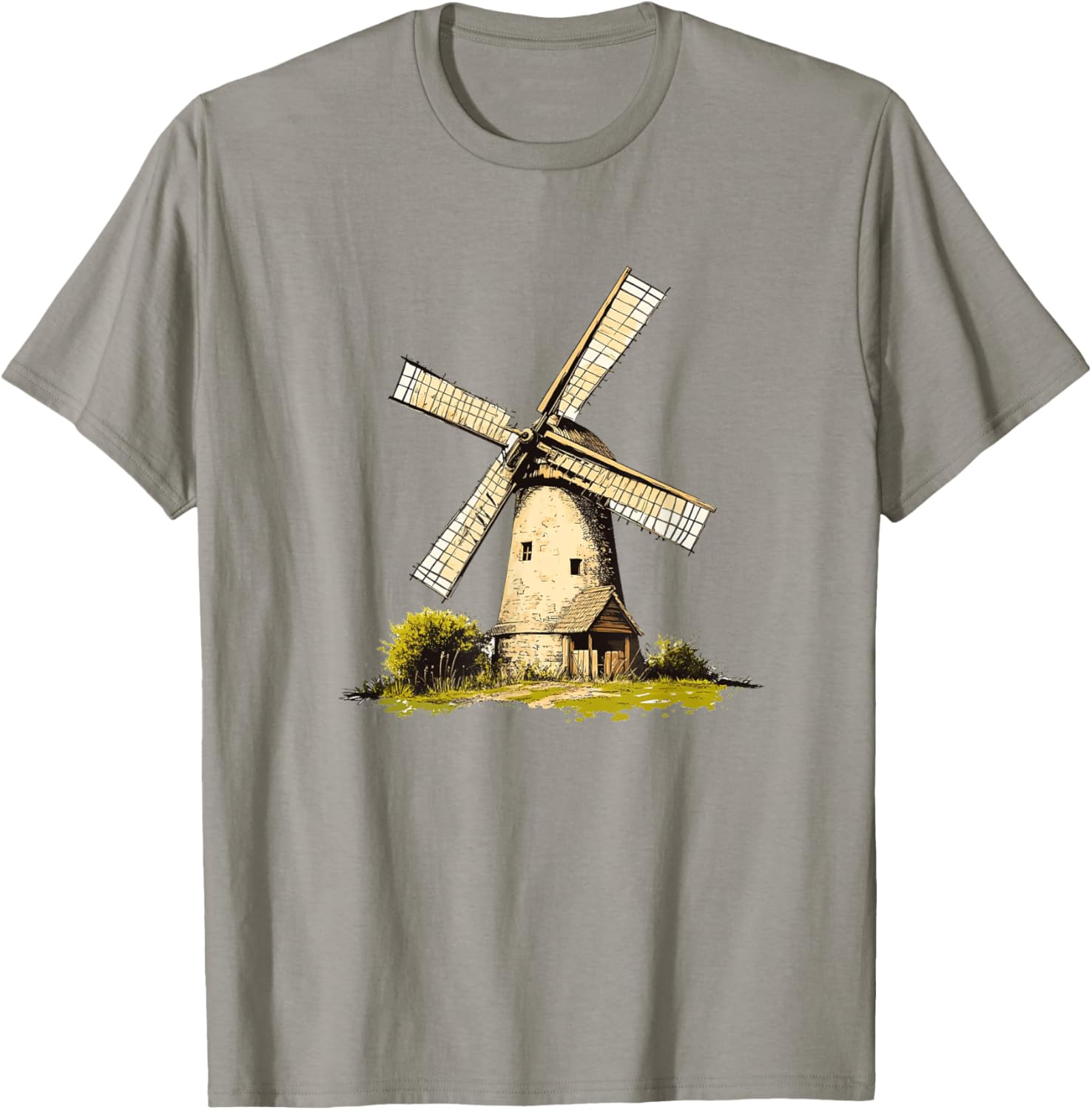 Rustic Old Windmill Vibes T-Shirt for Unique Costume Style - 16
