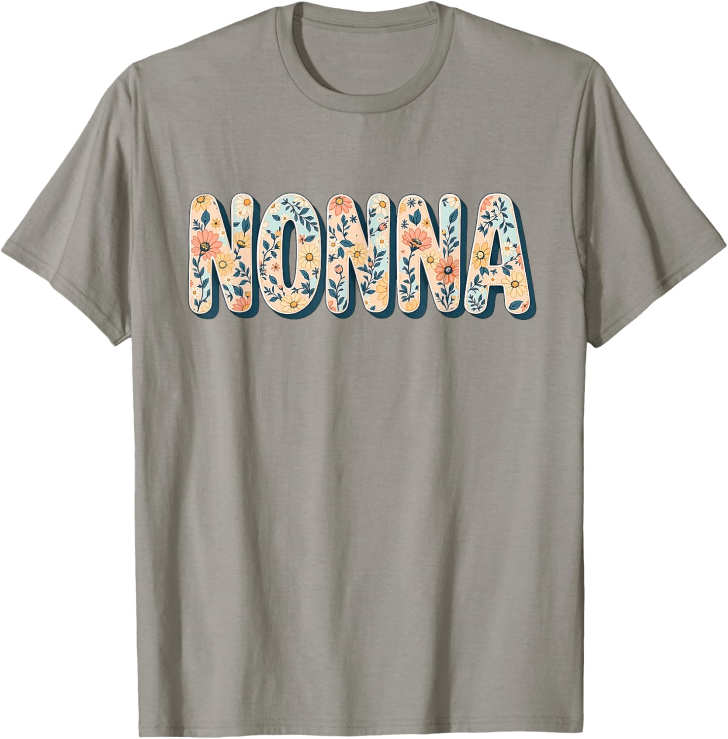 Wildflowers Nonna Floral Mother's Day T-Shirt for Stylish Grandmas - 24