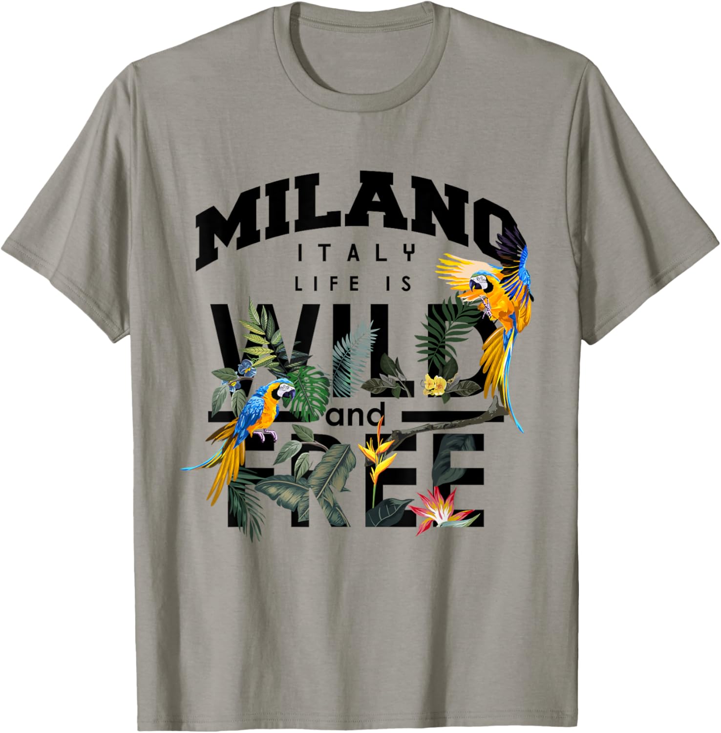 I Love Milano Floral Graphic T-Shirt for Wild & Free Spirits - 6
