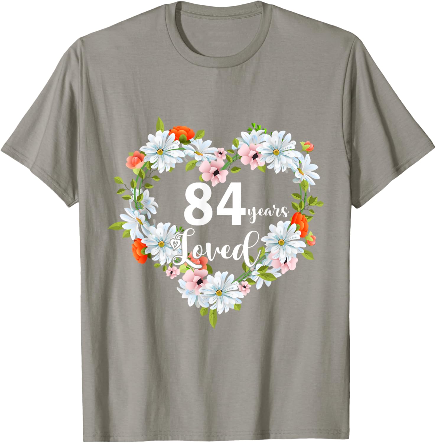 84th Birthday Gift T-Shirt for Women - 84 Years Loved 1941 Design - 14