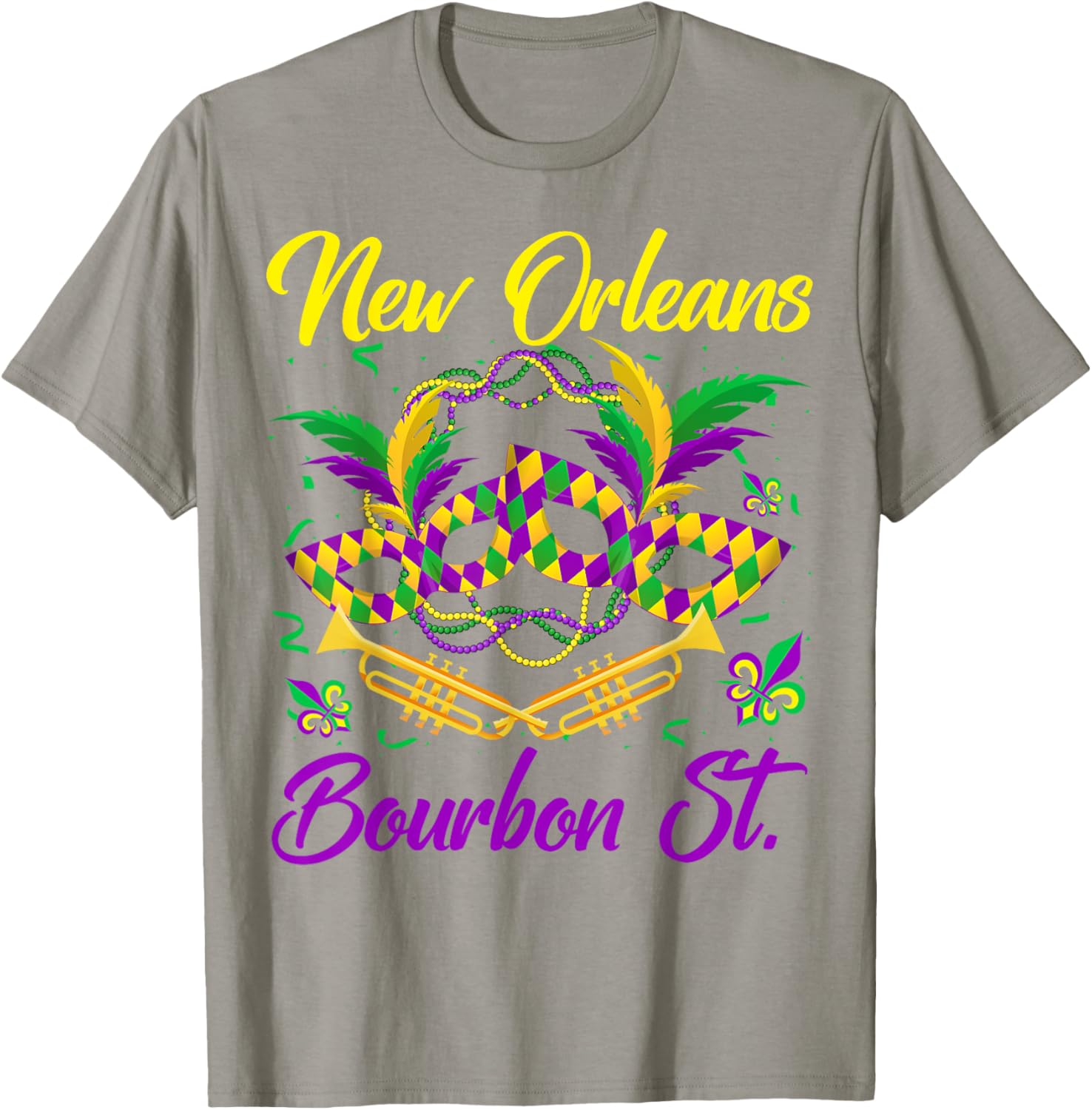 Funny NOLA Bourbon Street Mardi Gras T-Shirt for Fat Tuesday Celebrations - 12