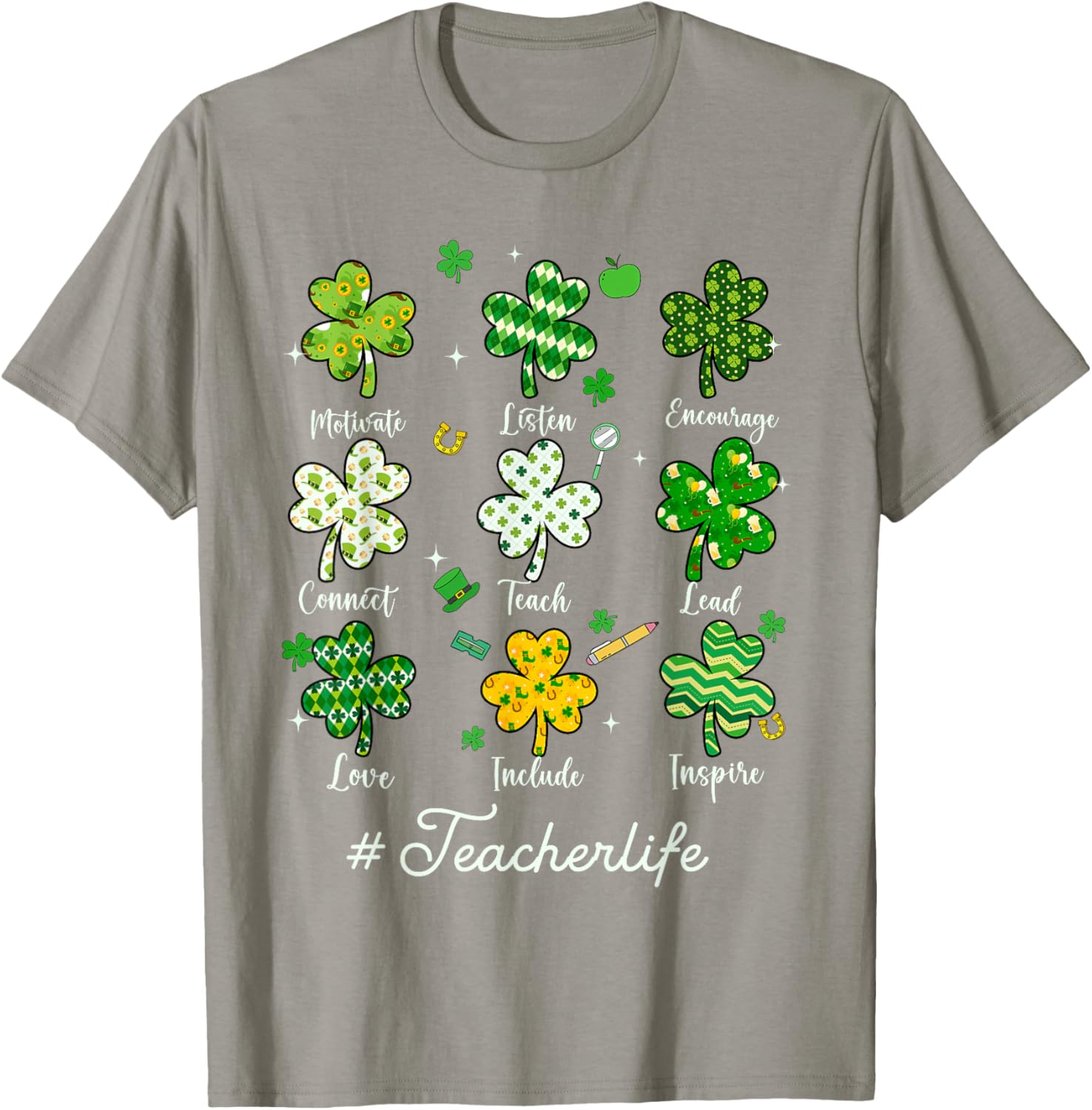 Teacher Life Shamrock T-Shirt - Inspire Love This St. Patrick's Day - 6