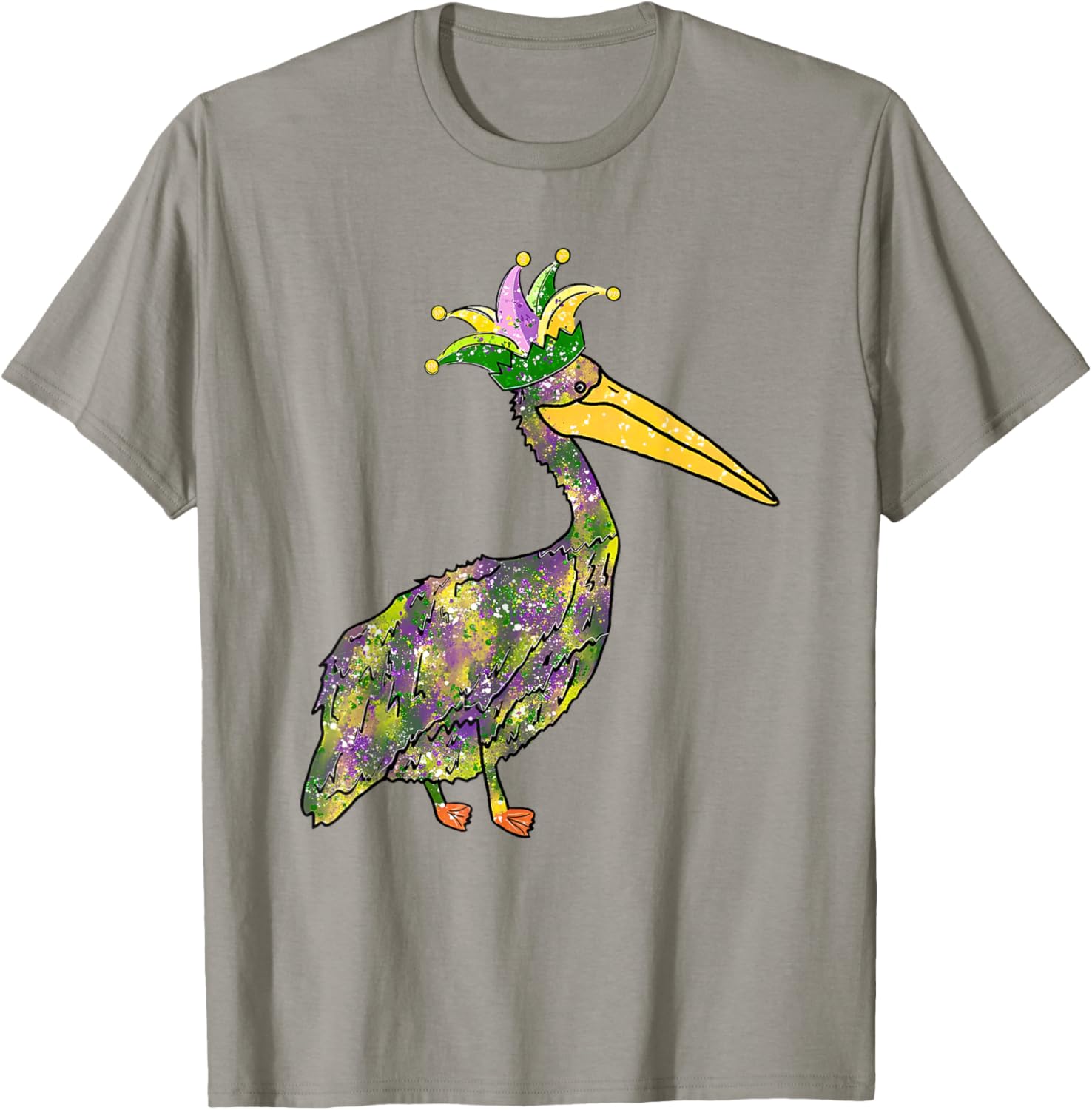 Pelican Mardi Gras Women's Carnival Lover T-Shirt Fun Festive Style - 9