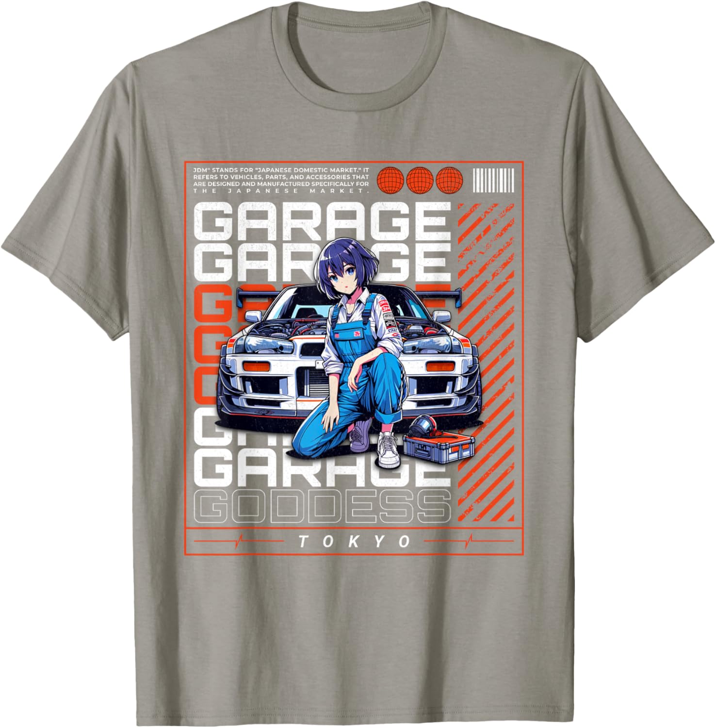 JDM Tokyo Drift Race Car Tuning Retro Vintage Graphic T-Shirt - 9