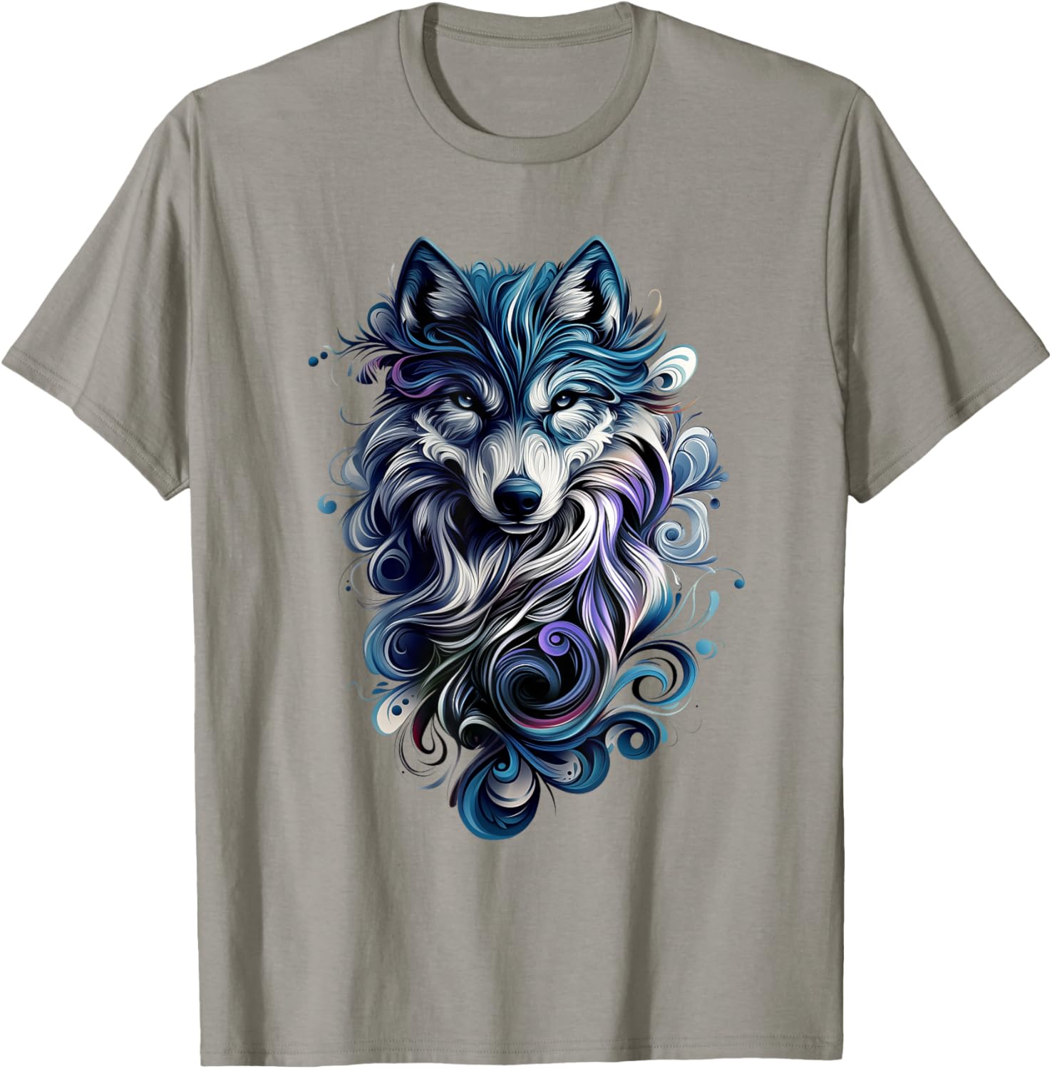 Colorful Wolf T-Shirt for Nature Lovers - Stylish Wildlife Apparel - 22