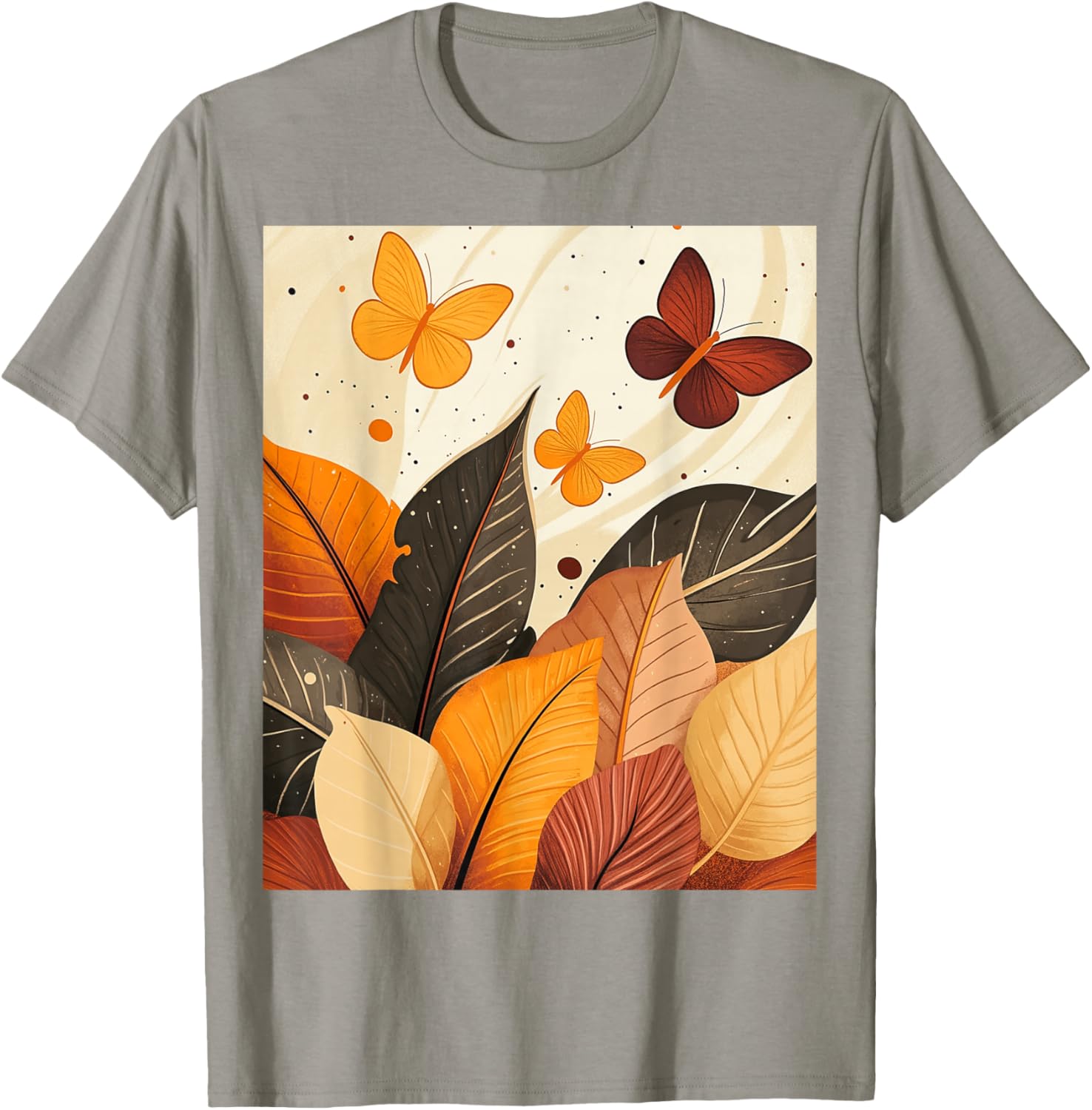 Autumn Leaves and Butterflies T-Shirt for Nature Lovers and Adventurers - 2