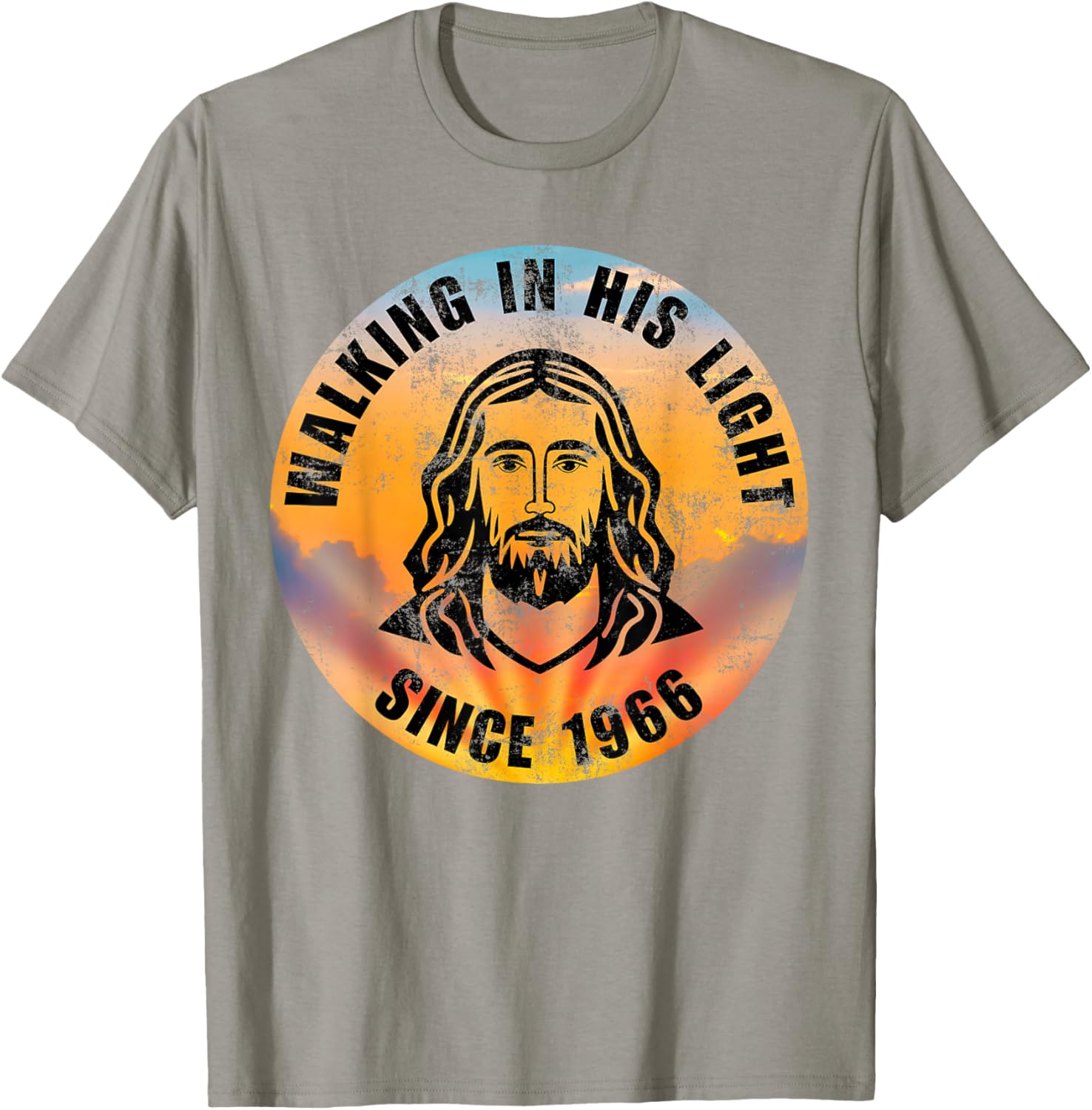 Positive Christian Quote T-Shirt Walking In His Light Since 1966 - 27