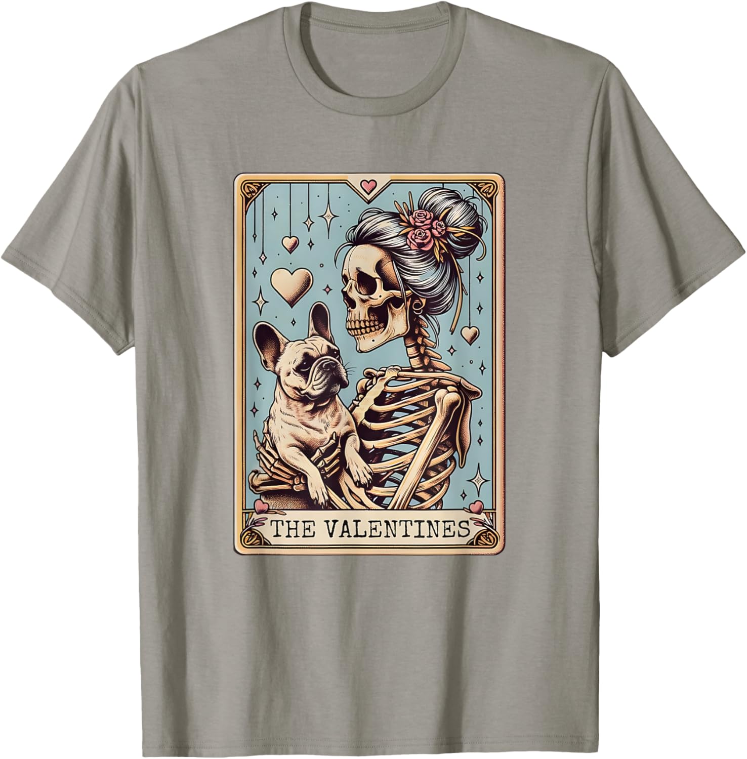 French Bulldog Valentine's Day Tarot Card T-Shirt for Dog Lovers - 4