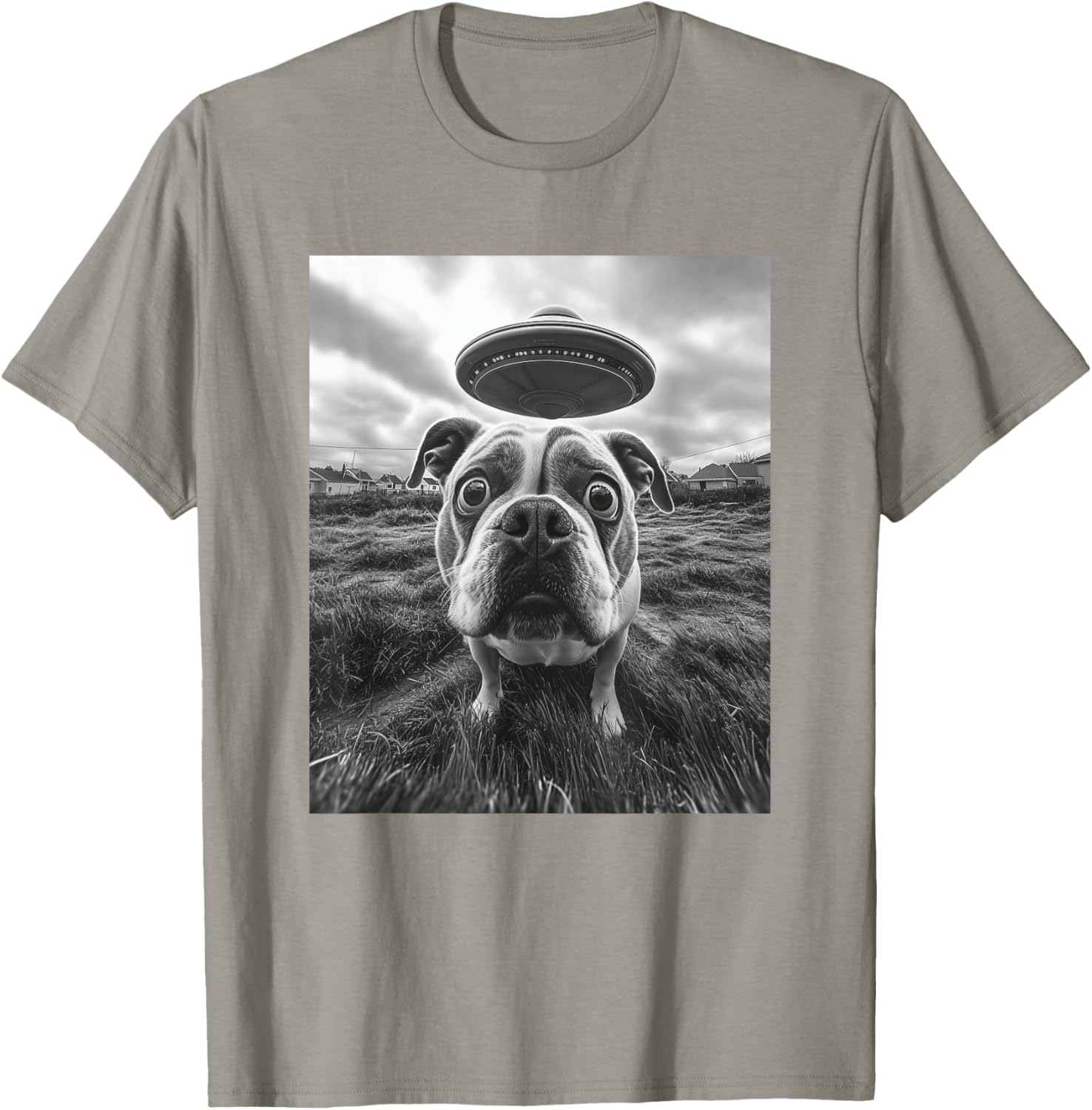 Hilarious English Bulldog UFO Graphic T-Shirt for Dog Lovers of All Ages - 2
