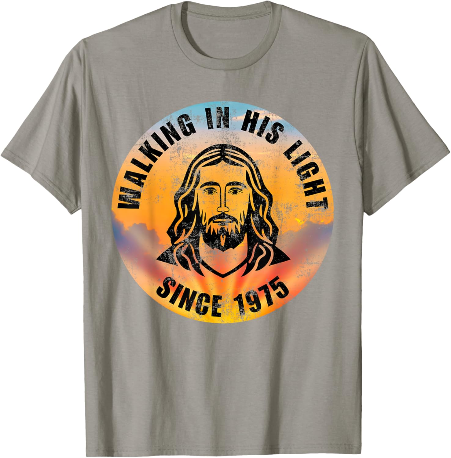 Walking In His Light Since 1975 Inspirational Christian T-Shirt - 25