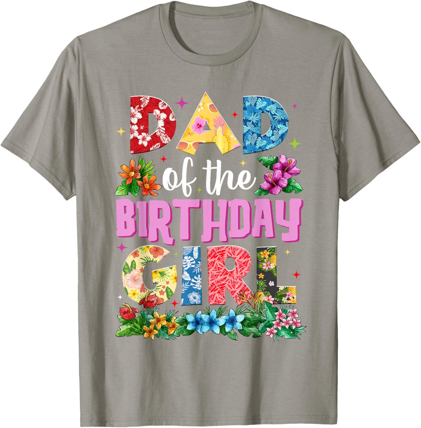 Dad of Birthday Girl Hawaii Party Matching Family T-Shirt for Fun Celebrations - 6