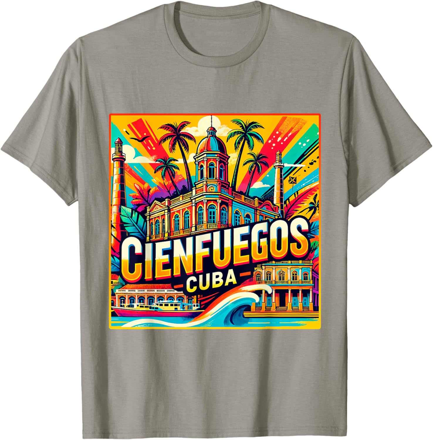 Cienfuegos Cuba Vintage Retro T-Shirt for Family Trips and Adventures - 15