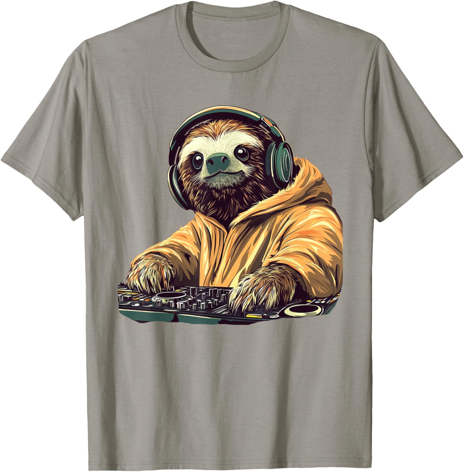 DJ Sloth Slow Jam Heat Costume T-Shirt for Fun Music Lovers - 11