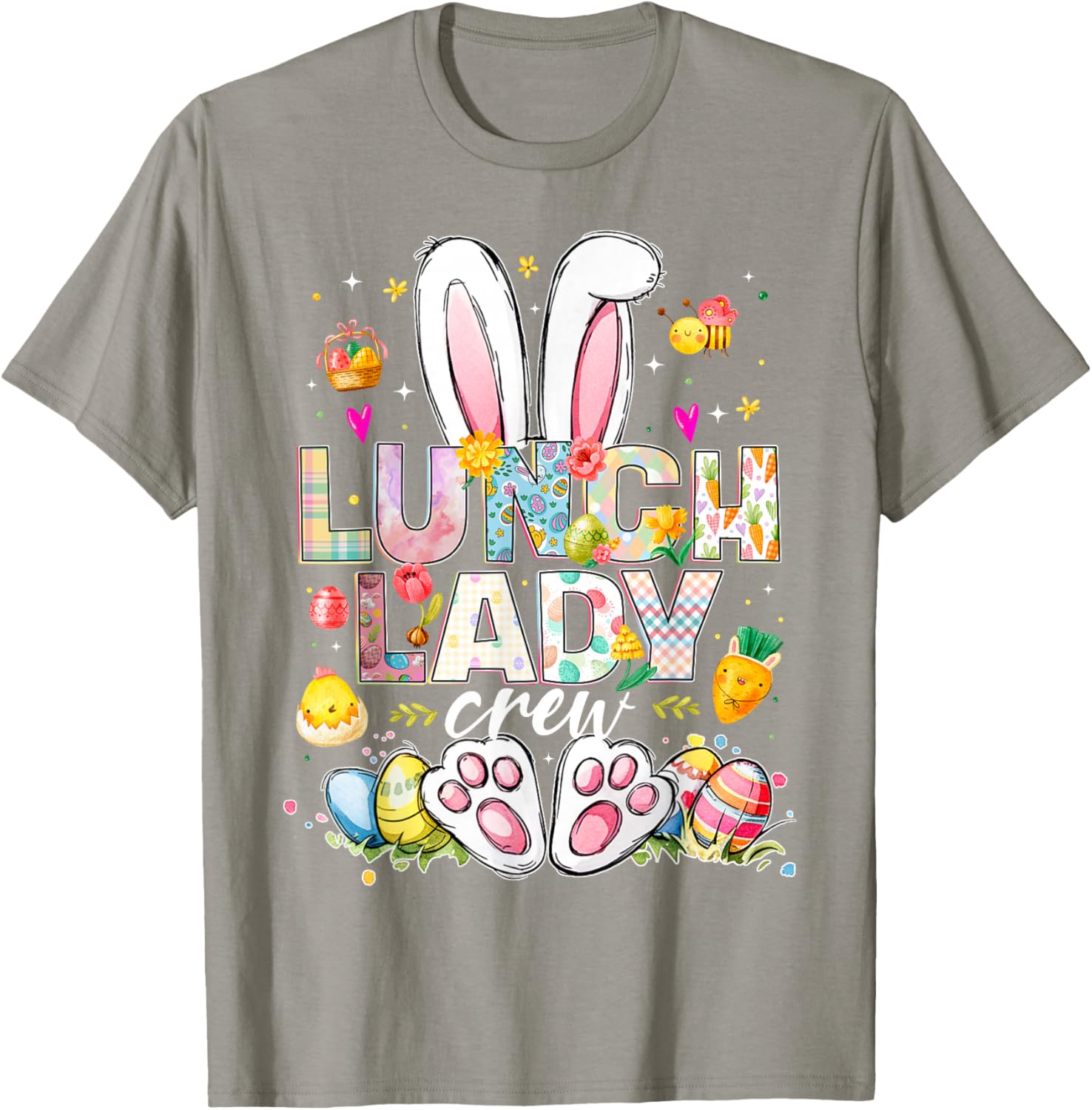 Funny Bunny Lunch Lady Easter T-Shirt for Cafeteria Workers - 13