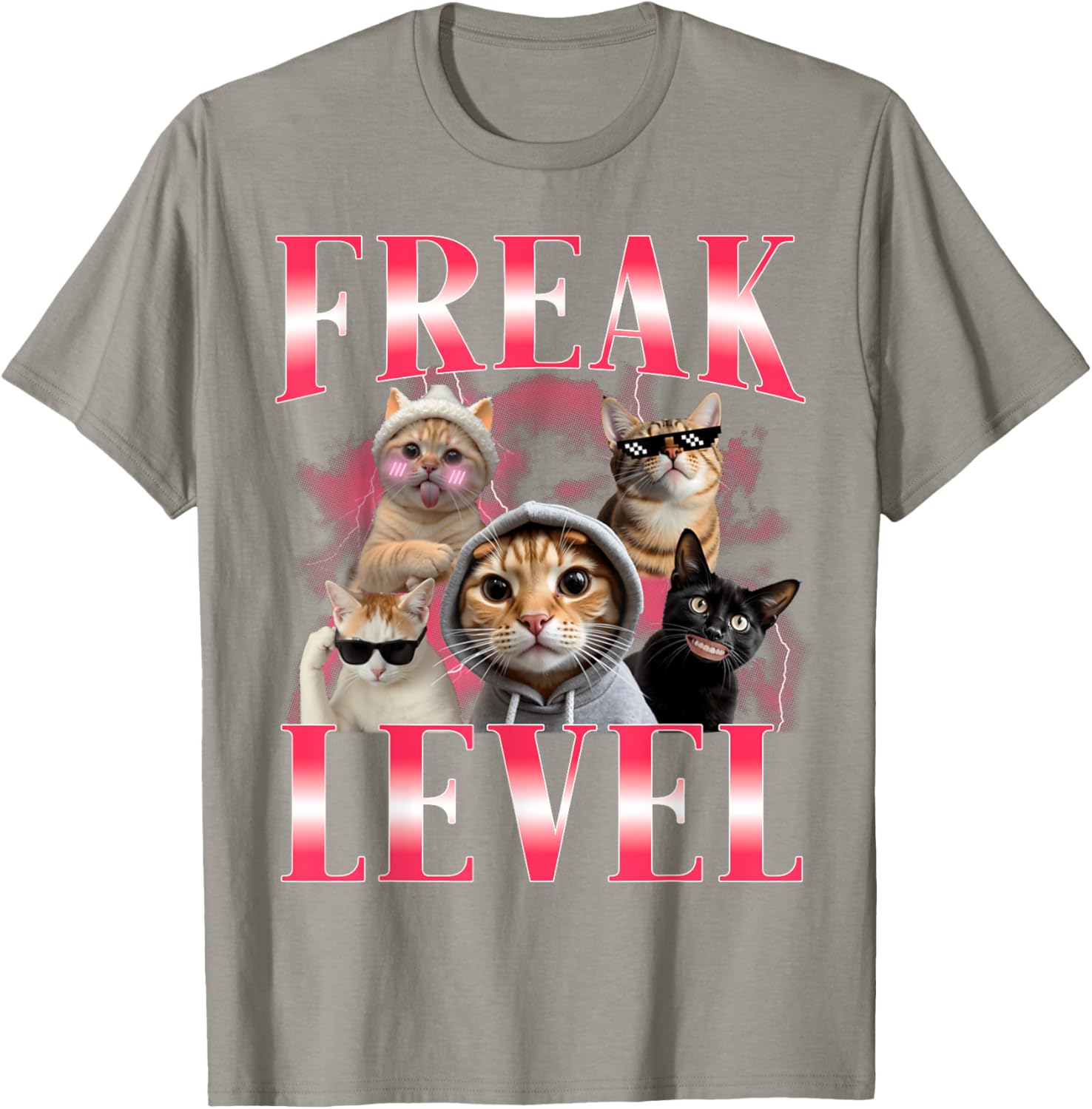 Funny Cat Meme T-Shirt Certified Freak Humor for Cat Lovers - 9