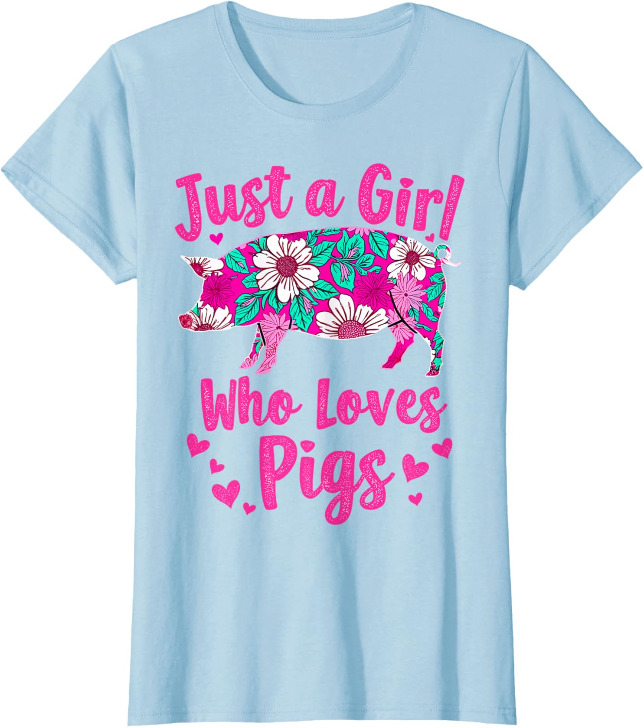 Cute Pig Lover T-Shirt for Girls Who Adore Pigs - Perfect Gift Idea - 1