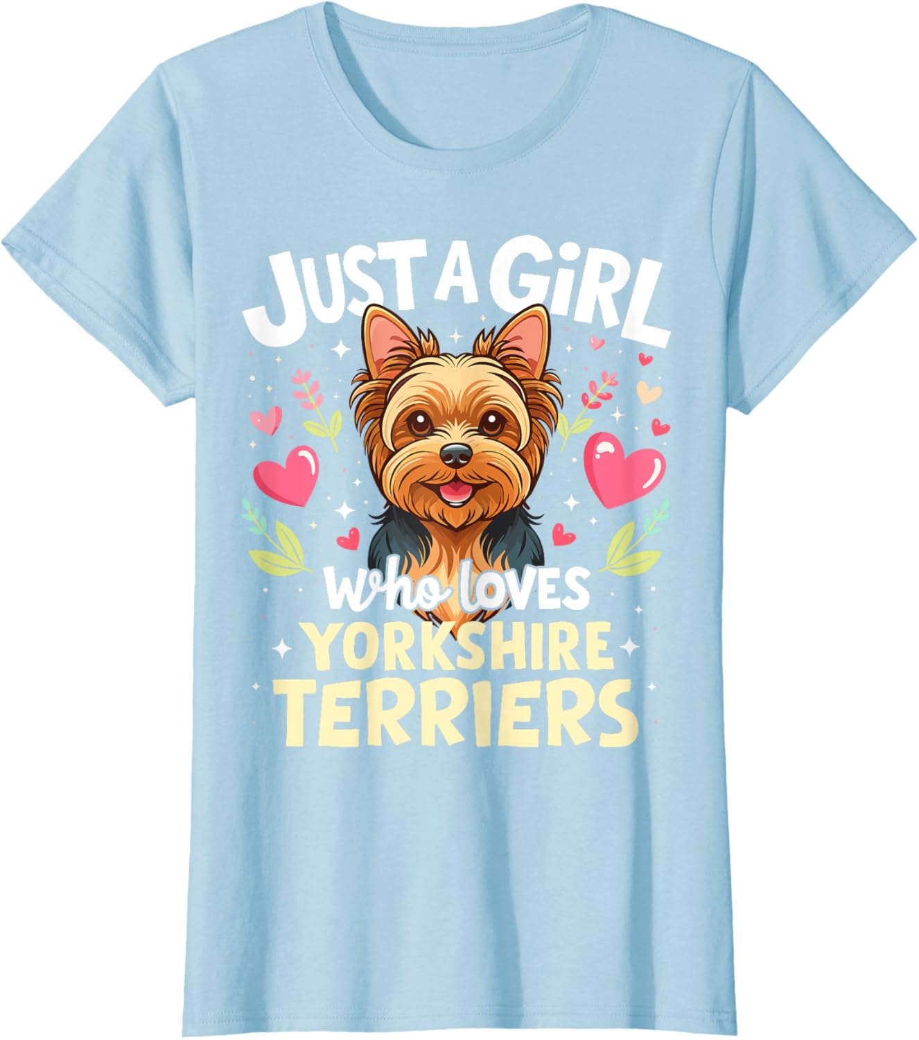 Cute Yorkshire Terrier Puppy T-Shirt for Pet Lover Girls - 4