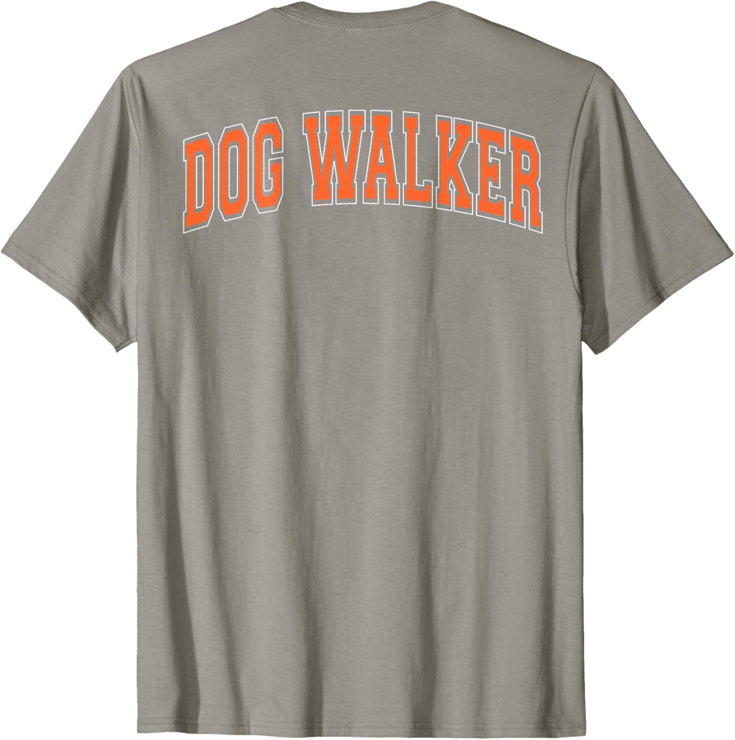 Retro Dog Walker T-Shirt with Arched Orange Letters for Pet Lovers - 8