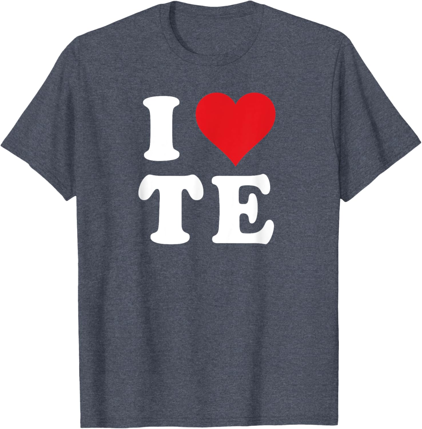 I Love TE Initials Heart T-Shirt for Personalization and Style - 4