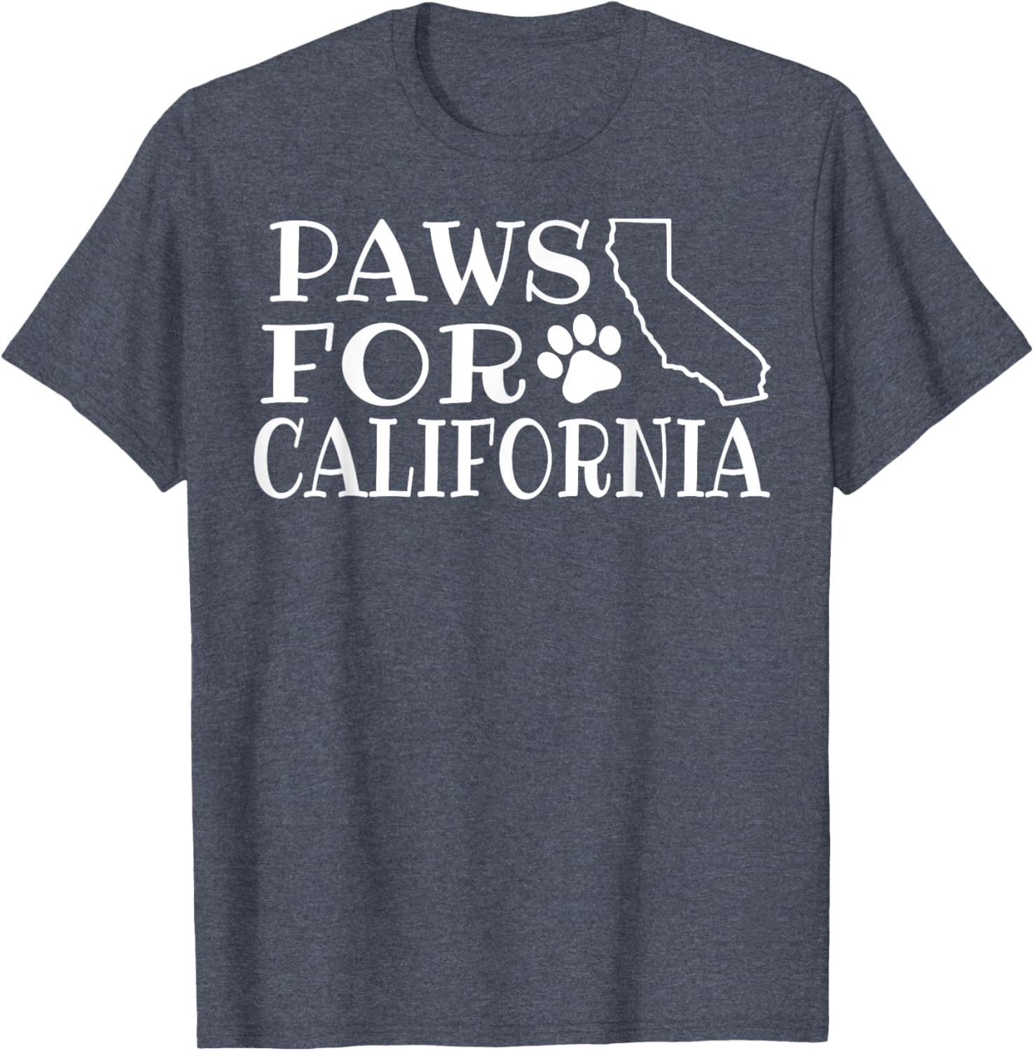 Paws For California Short Sleeve Tee for Adults and Kids - Black Small - 9