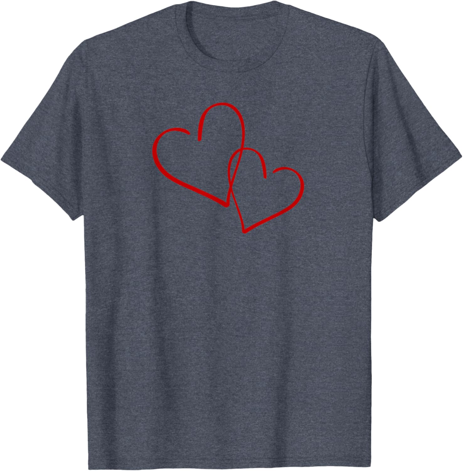 Valentine's Day Red Linked Hearts T-Shirt Perfect for Cupid's Day Celebration - 16
