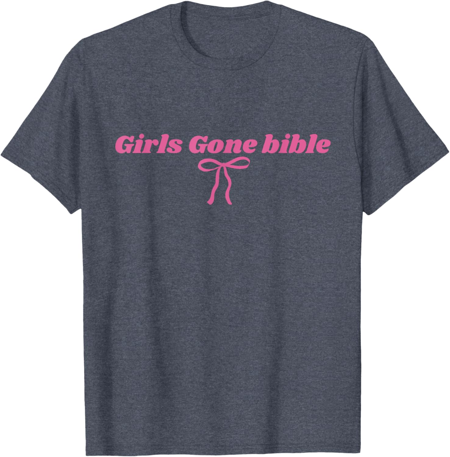 Girls Gone Bible Pink Bow Christian T-Shirt for Women and Girls - 6