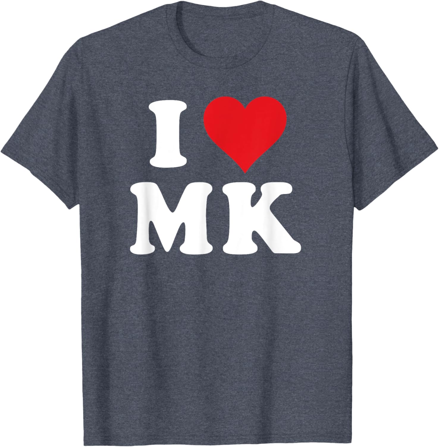 I Love MK Initials T-Shirt for Personalized Style and Comfort - 17