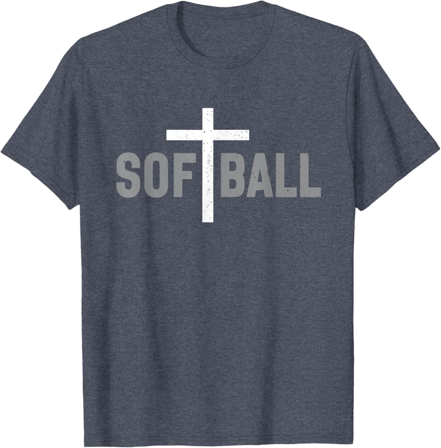 Softball Christian Cross T-Shirt for Girls and Women - Stylish Faith Wear - 8