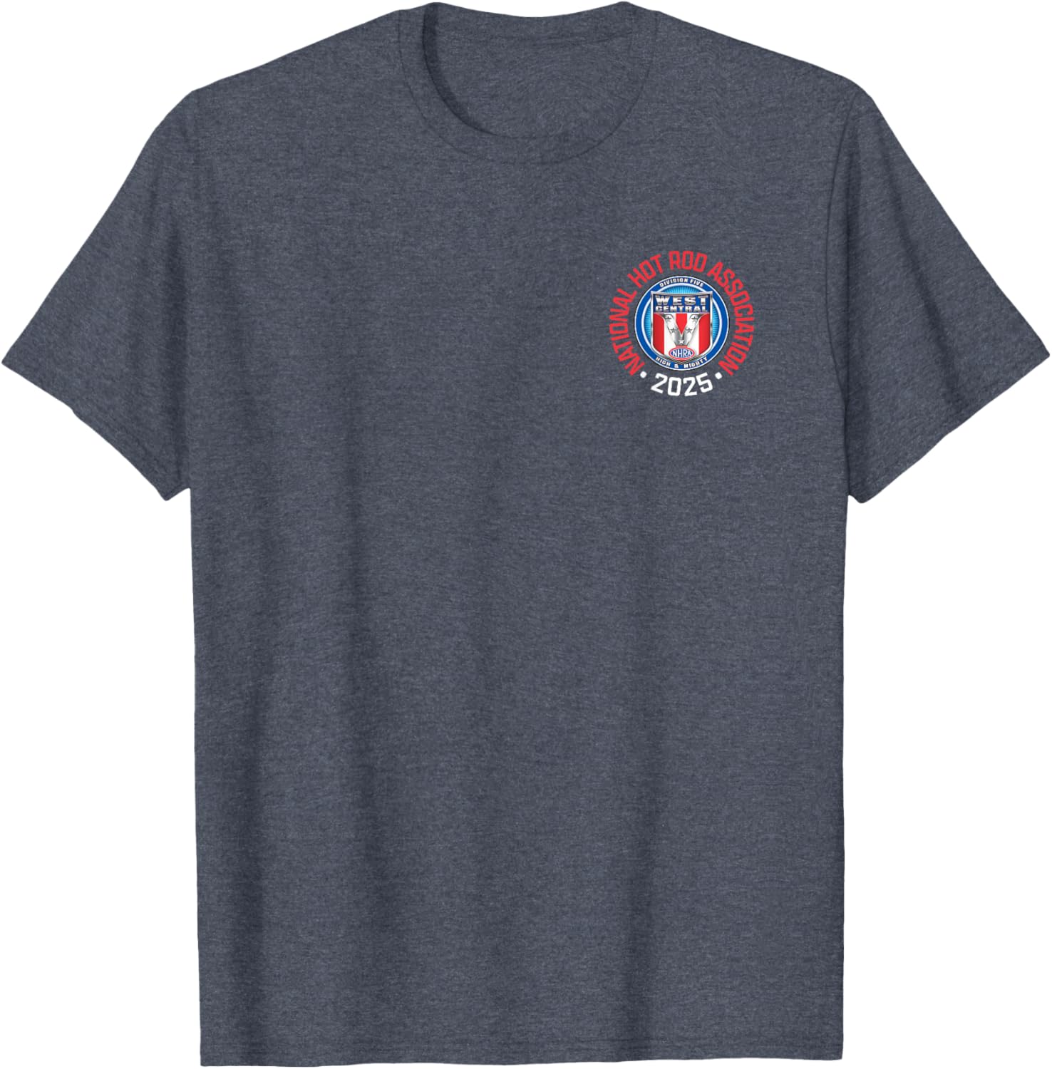 NHRA West Central Division Circle Logo T-Shirt for Motorsports Fans - 24