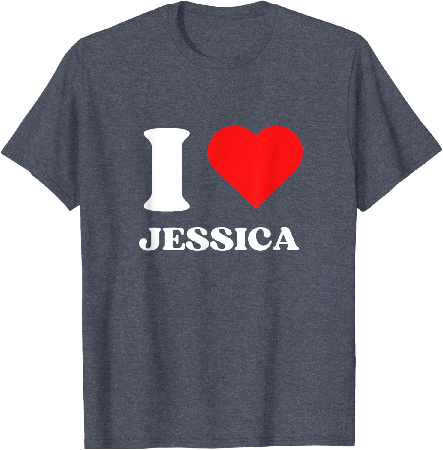 I Love Jessica Y2K Heart Graphic Valentine's Day T-Shirt for Women - 23