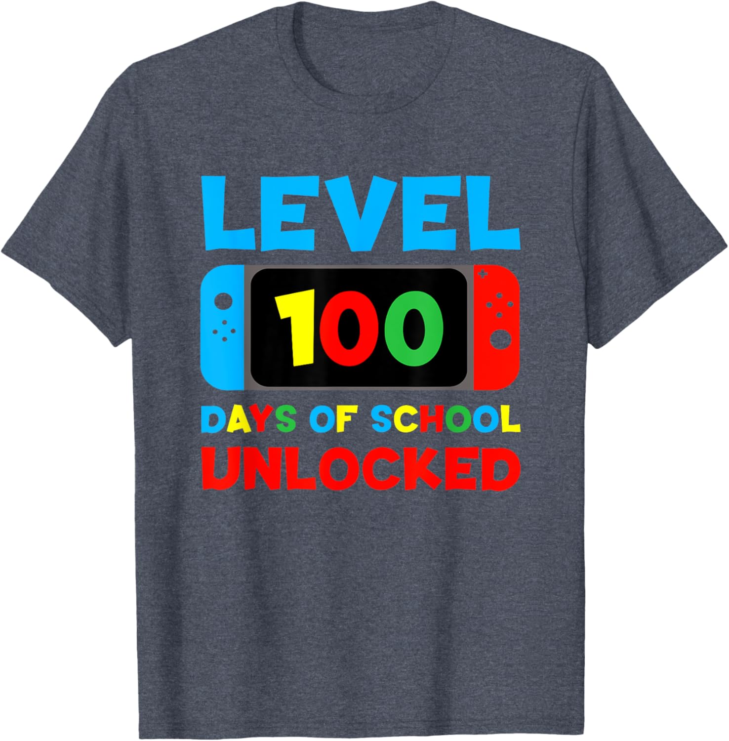 Level 100 Days of School Unlocked T-Shirt for Kids and Teens - 7