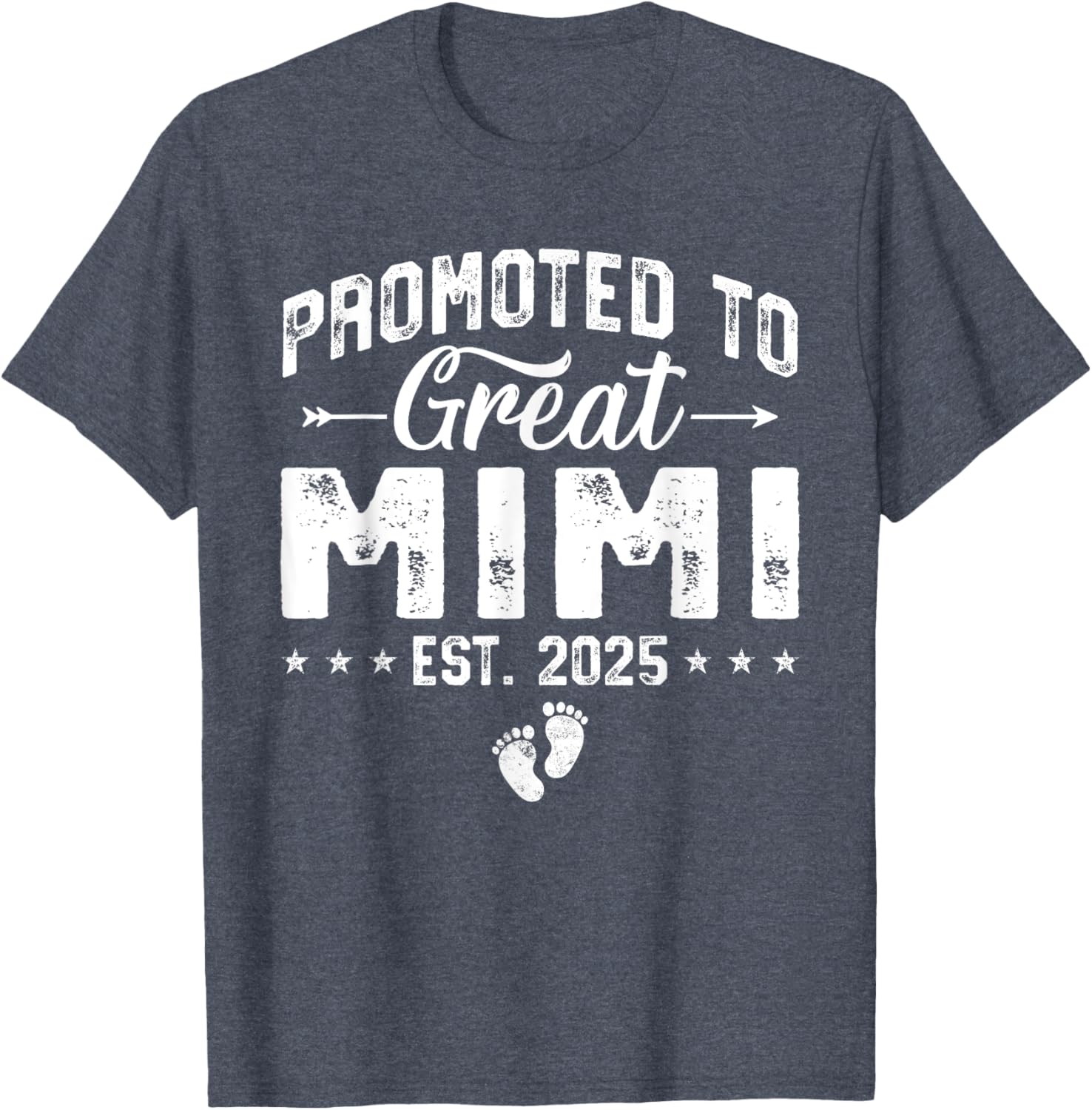 Promoted to Great Mimi 2025 New Grandma T-Shirt for Proud Grandparents - 12
