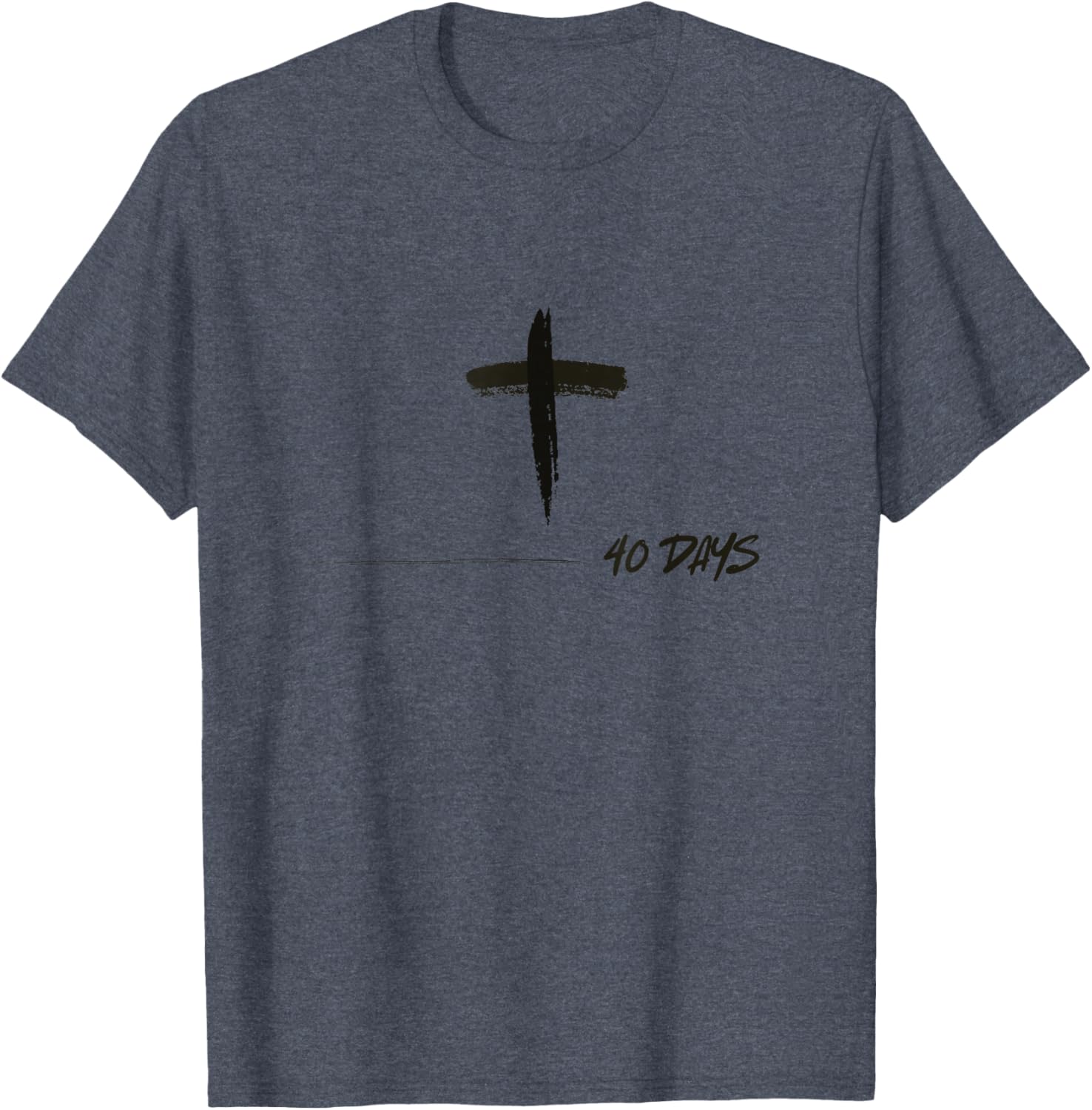 Forty Days of Lent Ash Wednesday Cross Catholic T-Shirt for Believers - 8