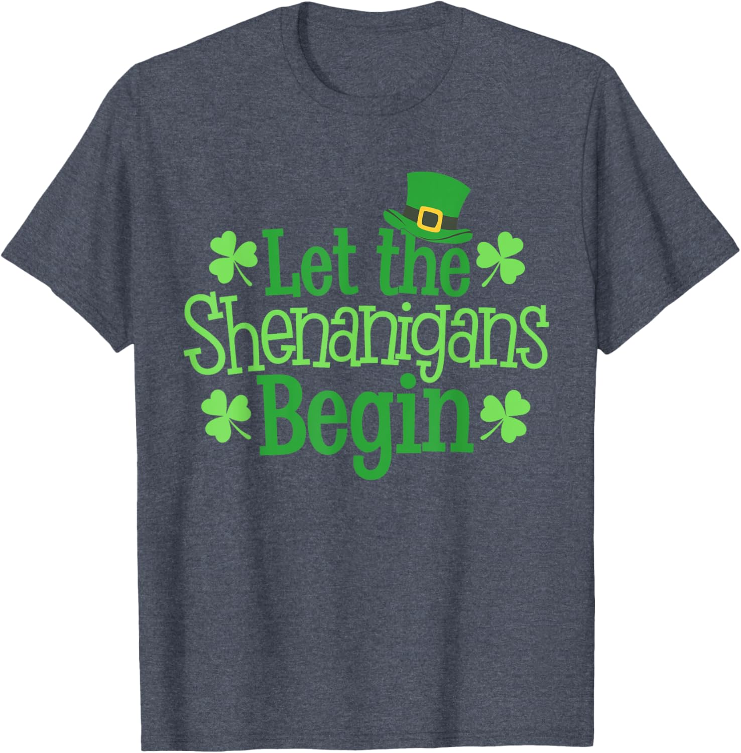 Funny Let The Shenanigans Begin St Patrick's Day Clover T-Shirt - 4
