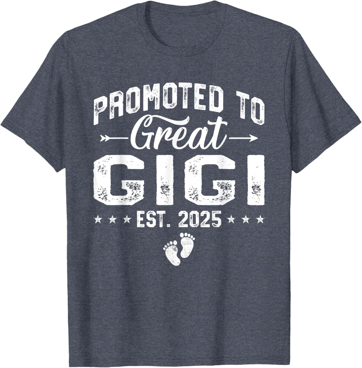 Promoted to Great Gigi 2025 Grandma T-Shirt Gift for New Grandparents - 14