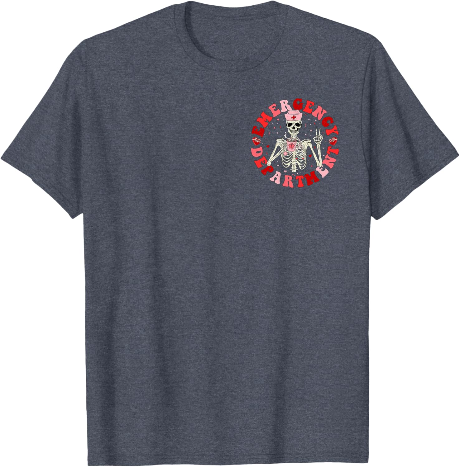 Emergency Department Skeleton ER Valentine's Day T-Shirt for Fun Lovers - 19