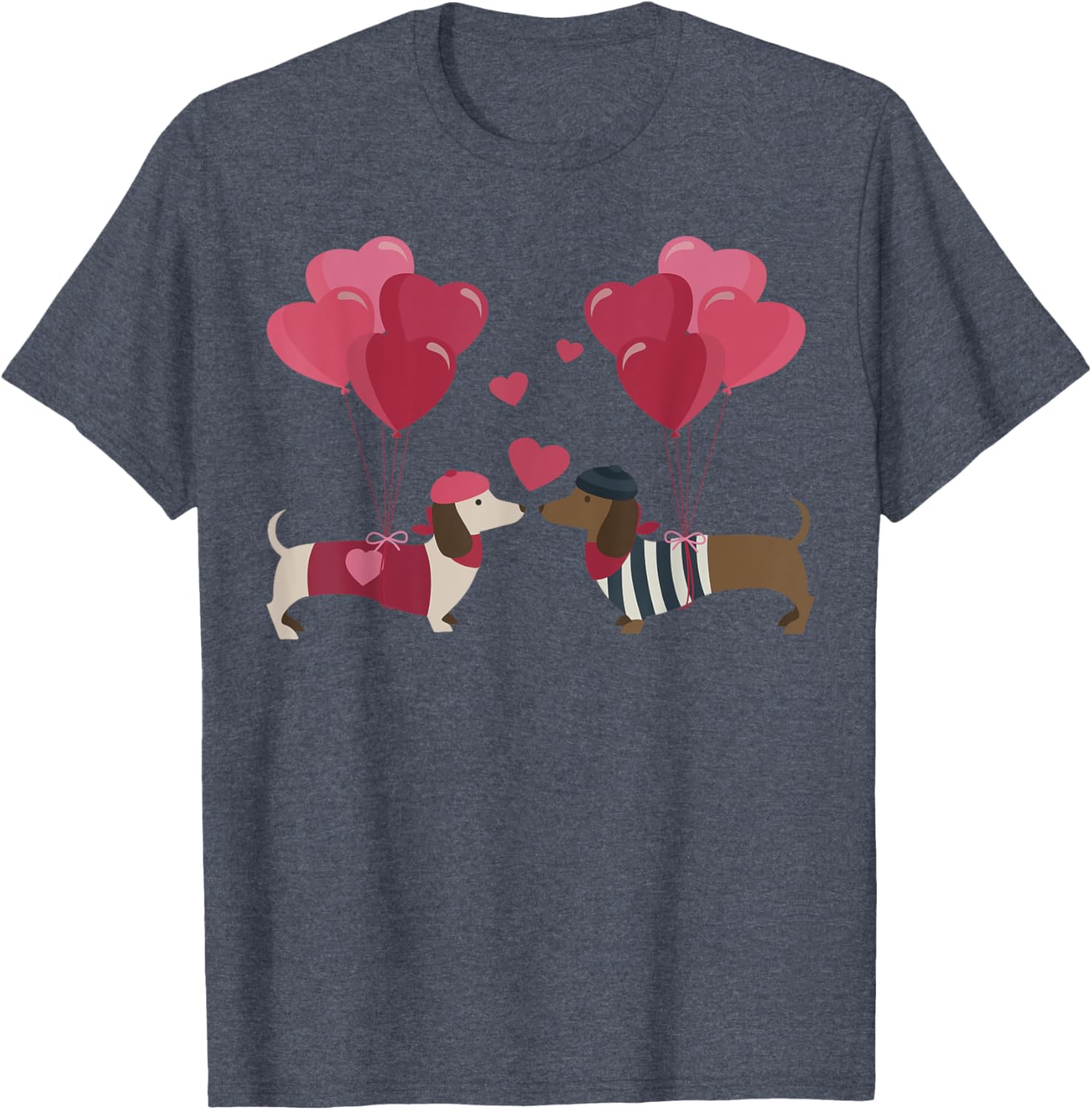 Cute Dachshund Valentine's Day T-Shirt for Dog Moms and Dads - 18