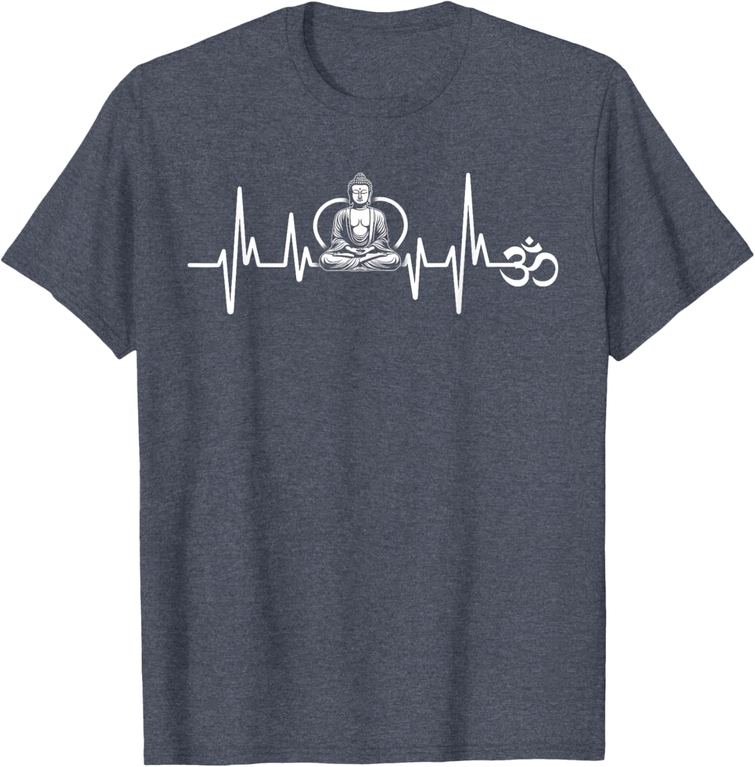 Om Heartbeat Funny Sacred Ohm Yoga Meditation Cool T-Shirt for Him & Her - 14