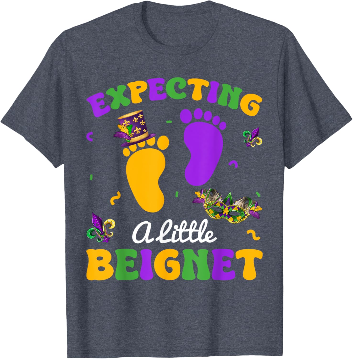 Expecting Baby Beignet Mardi Gras T-Shirt for Fun Pregnancy Celebrations - 5